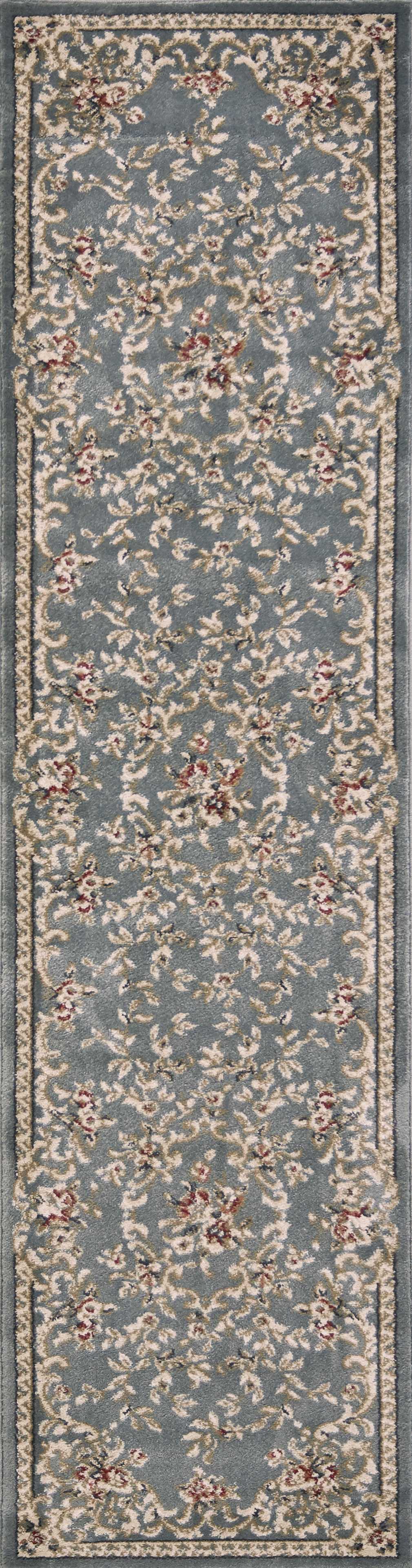 2' x 7' Runner Polypropylene Slate Blue Area Rug