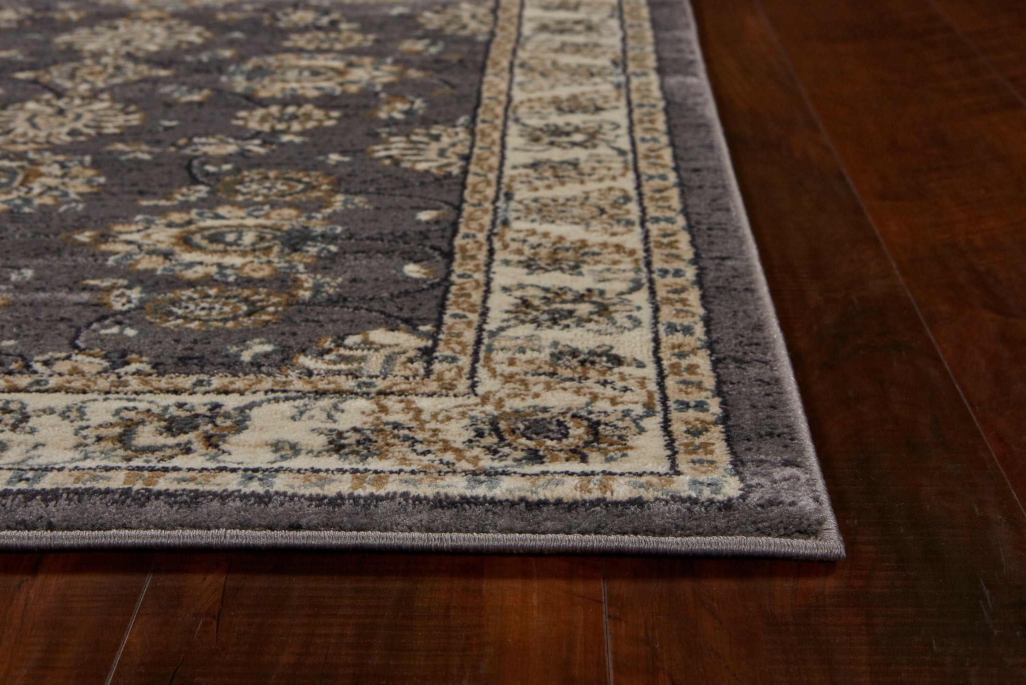 2' x 7' Runner Polypropylene Grey or Ivory Area Rug