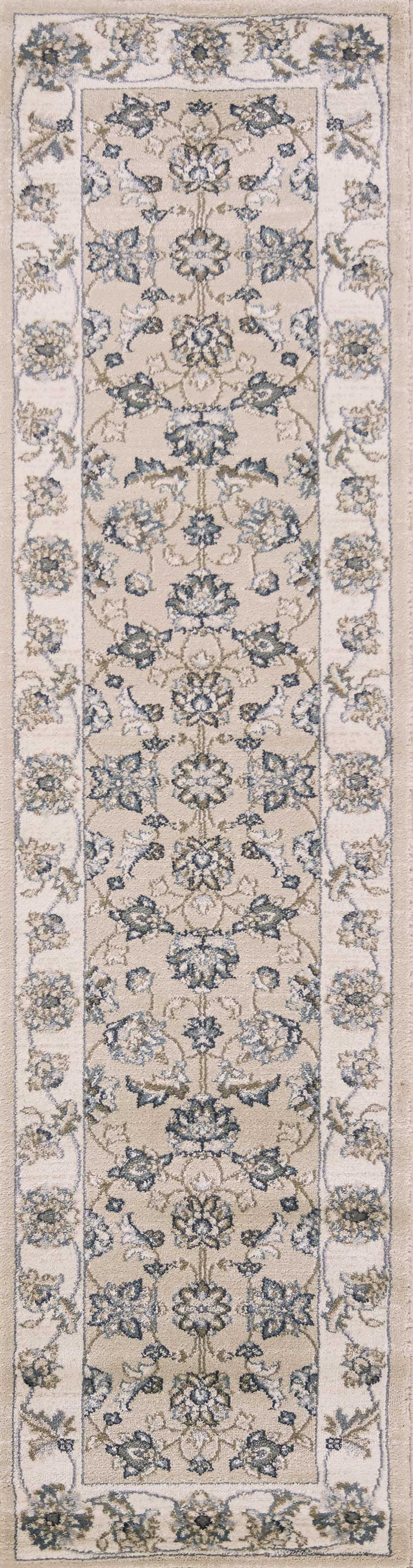 2' x 7' Runner Polypropylene Beige or Ivory Area Rug