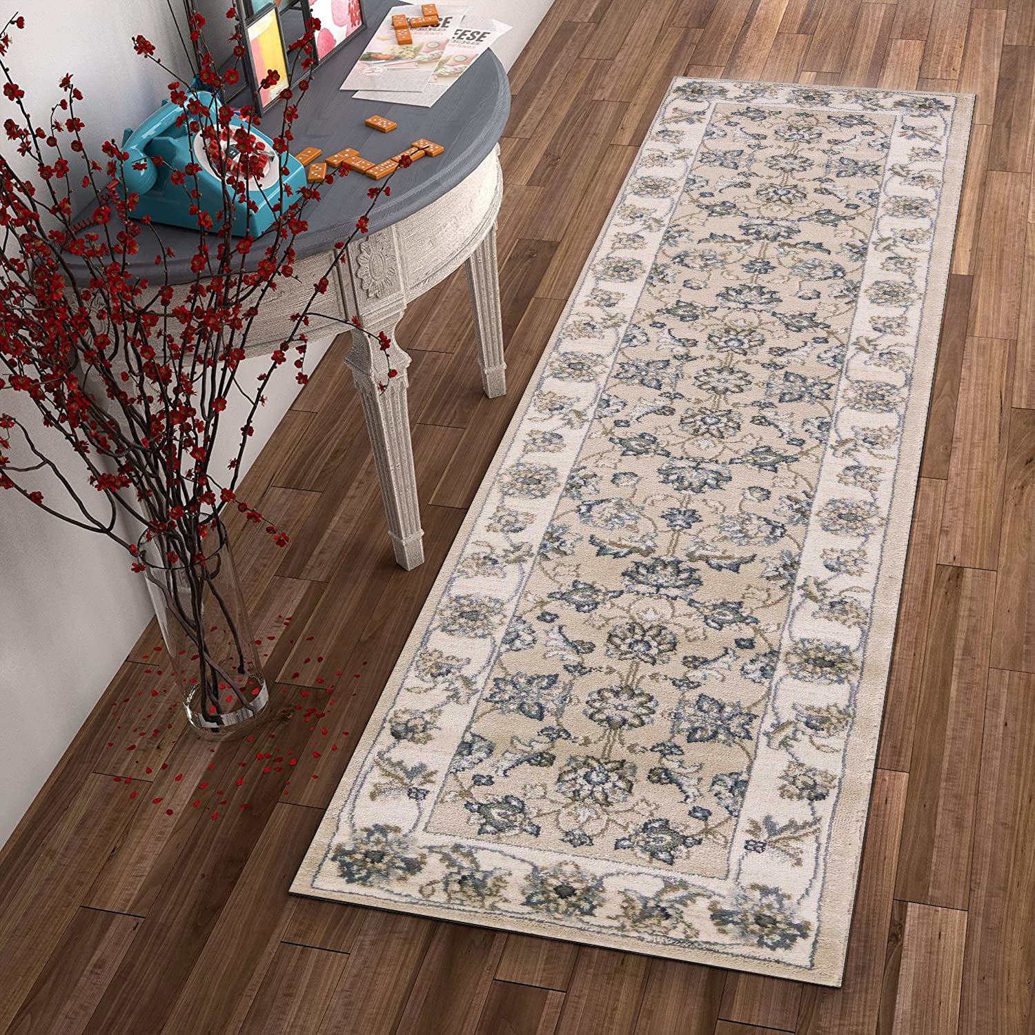 2' x 7' Runner Polypropylene Beige or Ivory Area Rug