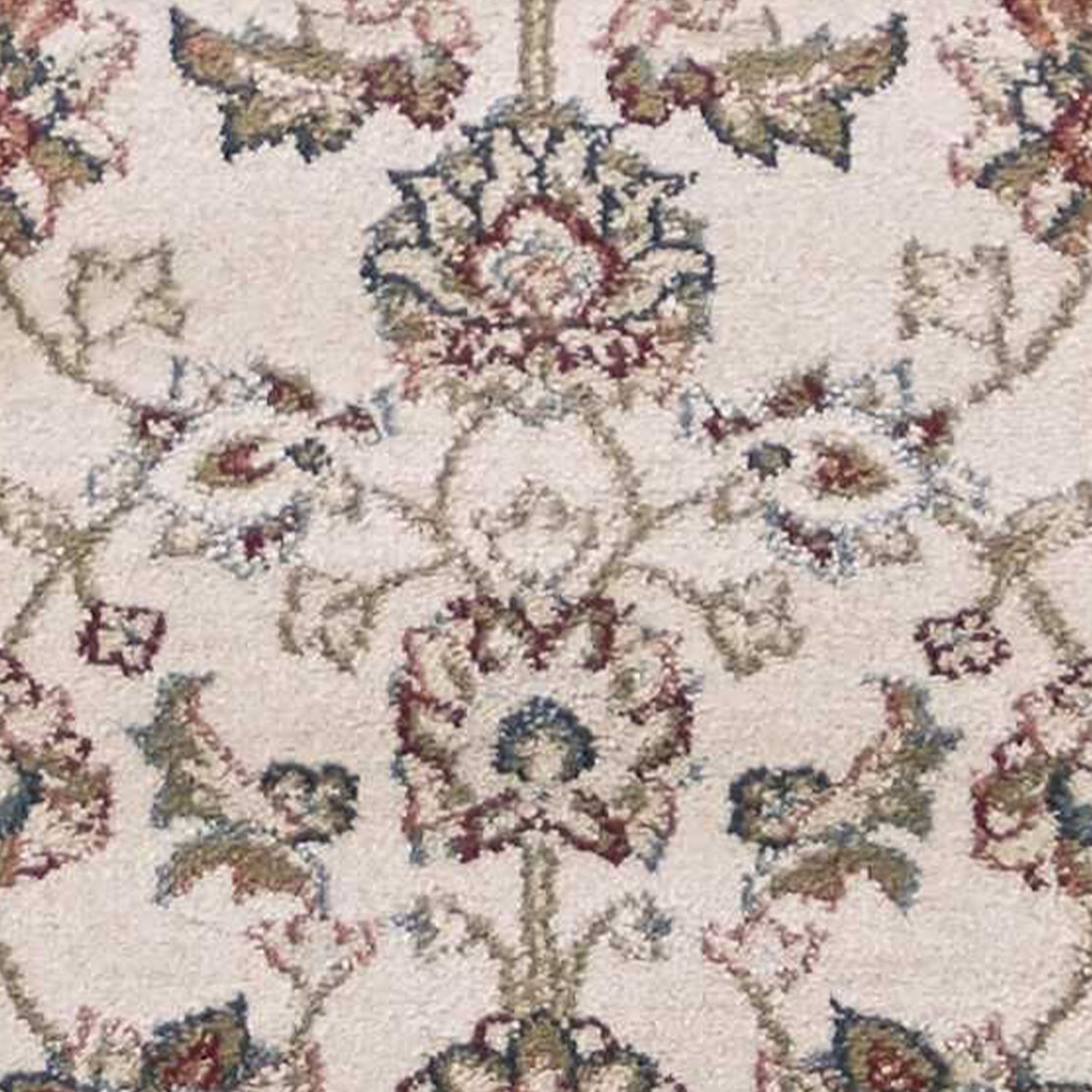 2' x 7' Runner Polypropylene Ivory or Red Area Rug