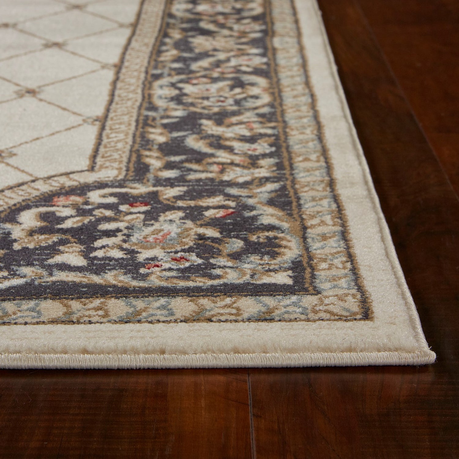 2' x 7' Runner Polypropylene Ivory or Grey Area Rug