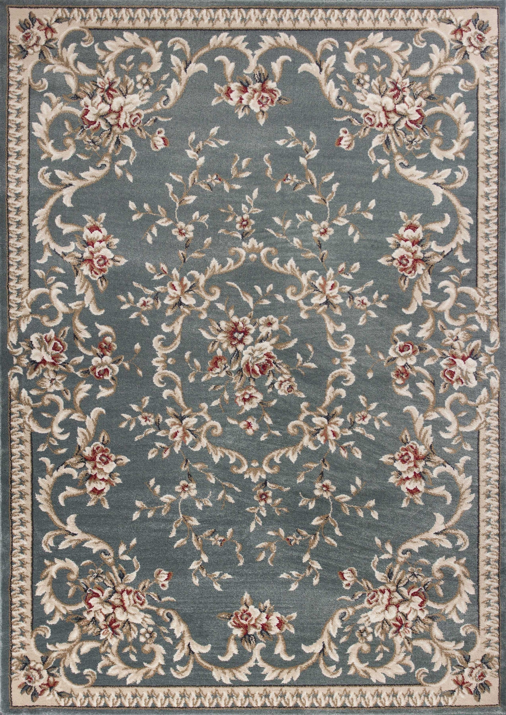 3' x 5' Polypropylene Slate Blue Area Rug