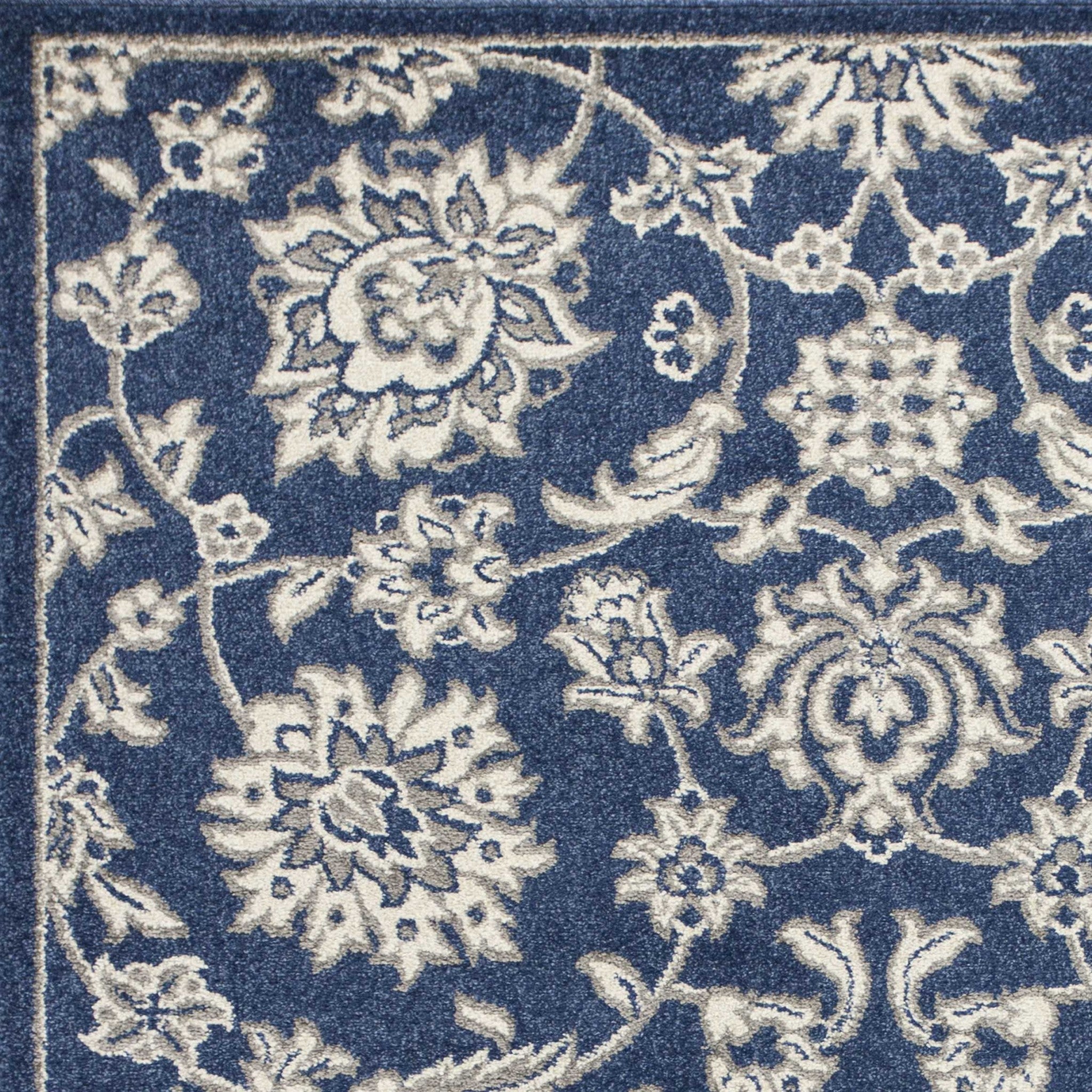 3' x 5' UV treated Polypropylene Denim Area Rug
