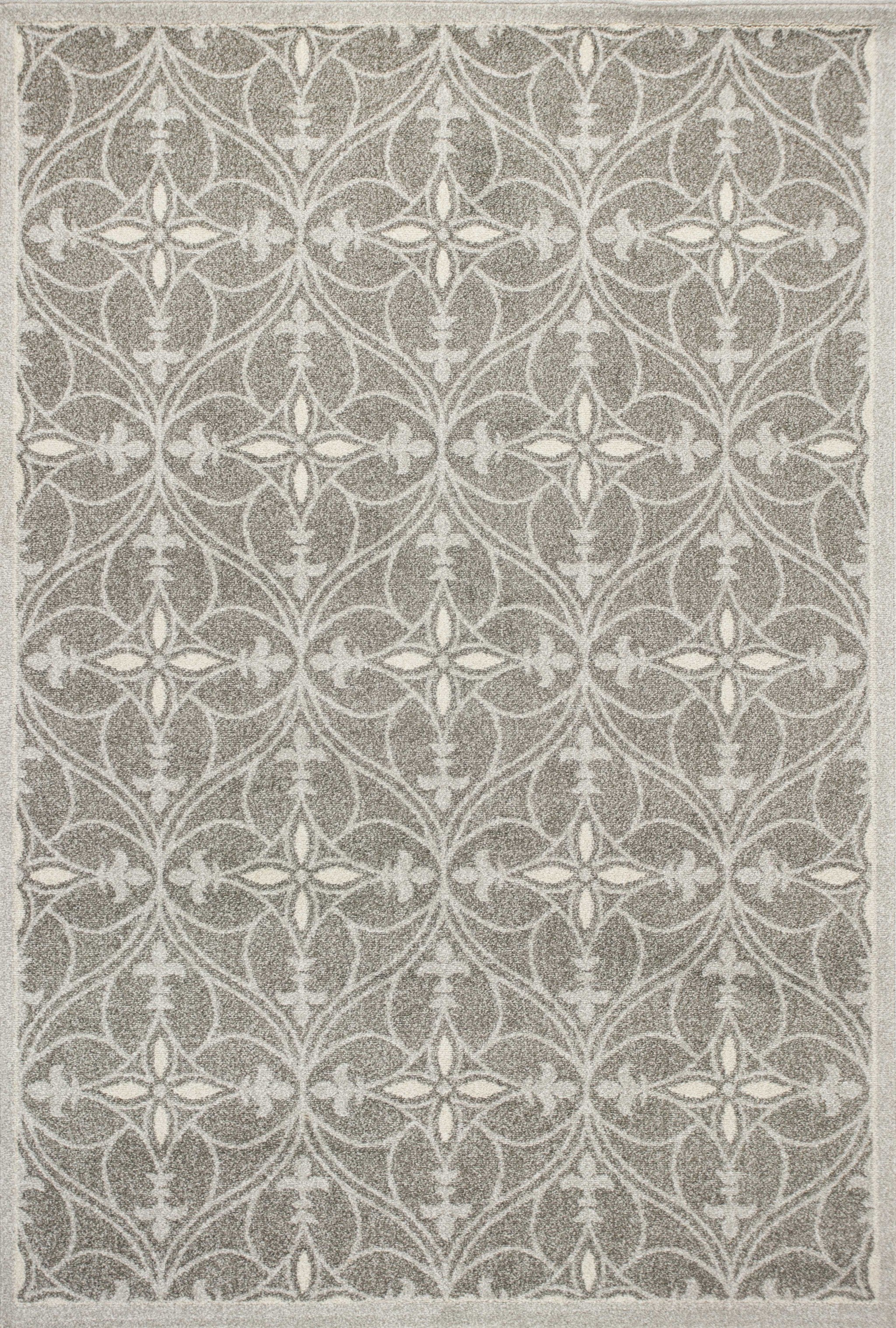 3' x 5' UV treated Polypropylene Grey Area Rug