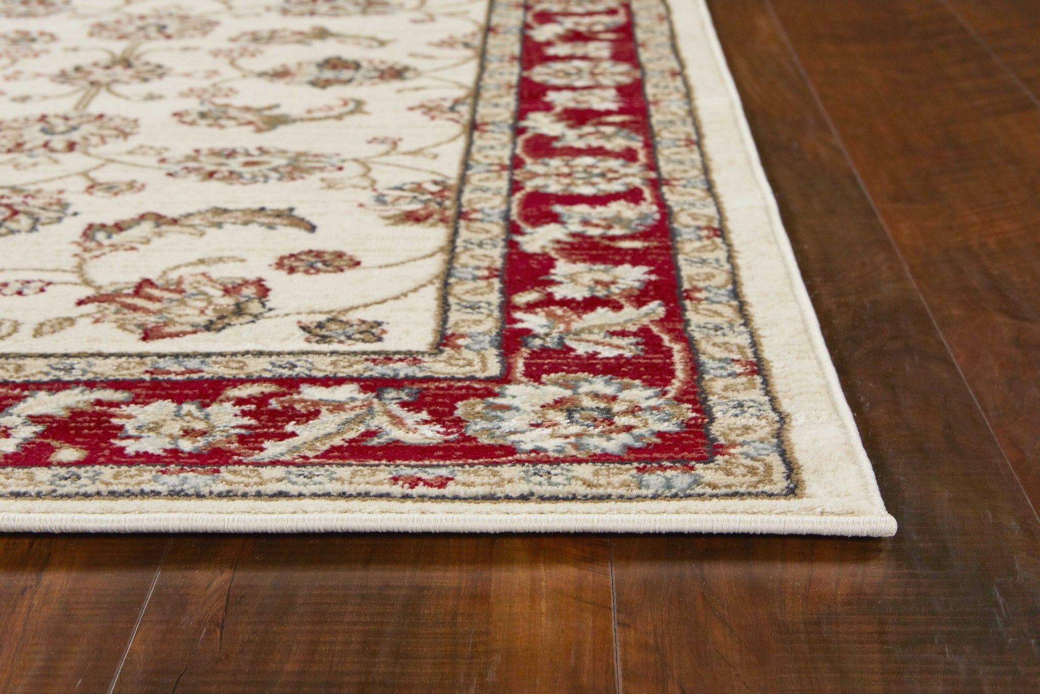 3' x 5' Polypropylene Ivory or Red Area Rug