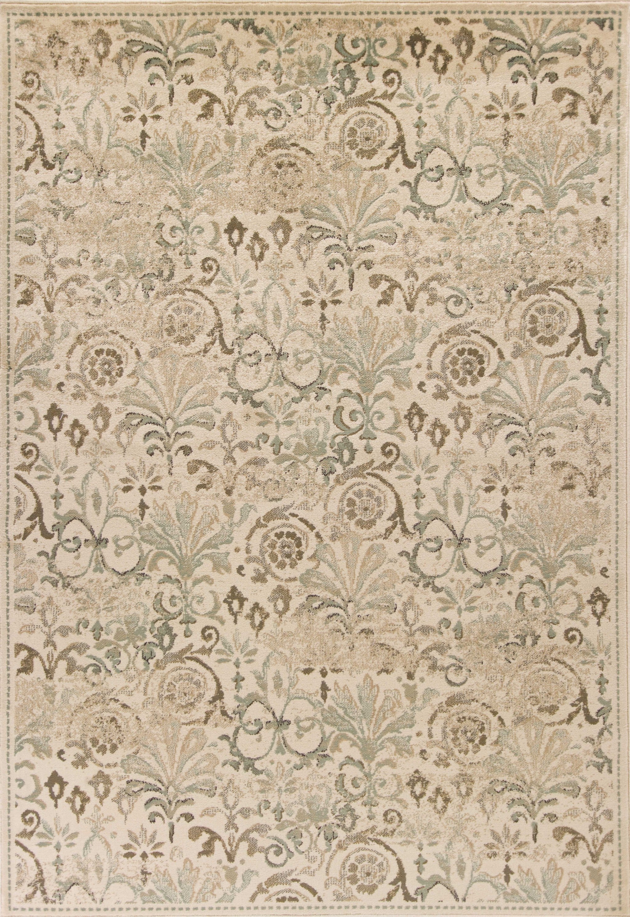 3' x 5' Polypropylene Ivory Area Rug