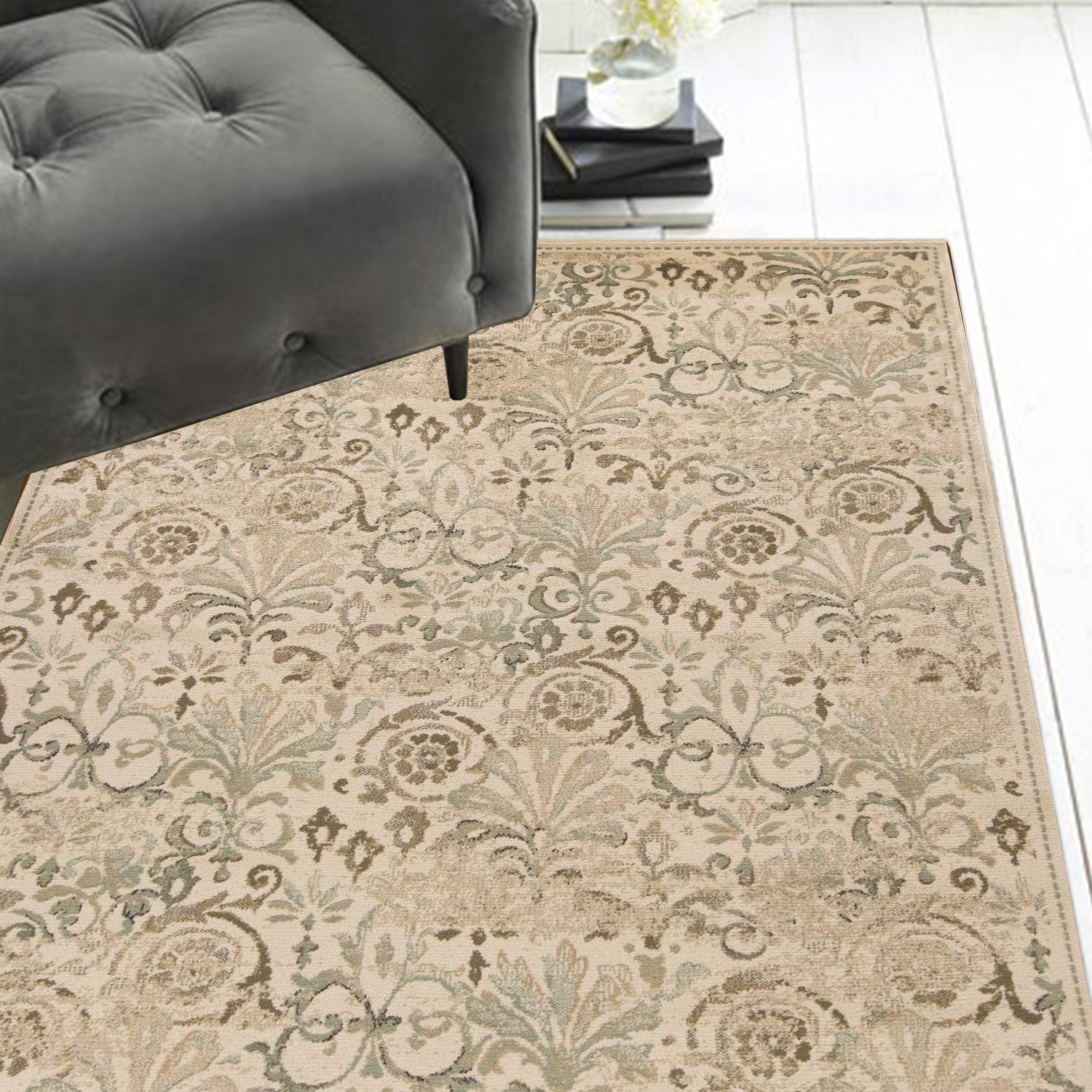 3' x 5' Polypropylene Ivory Area Rug
