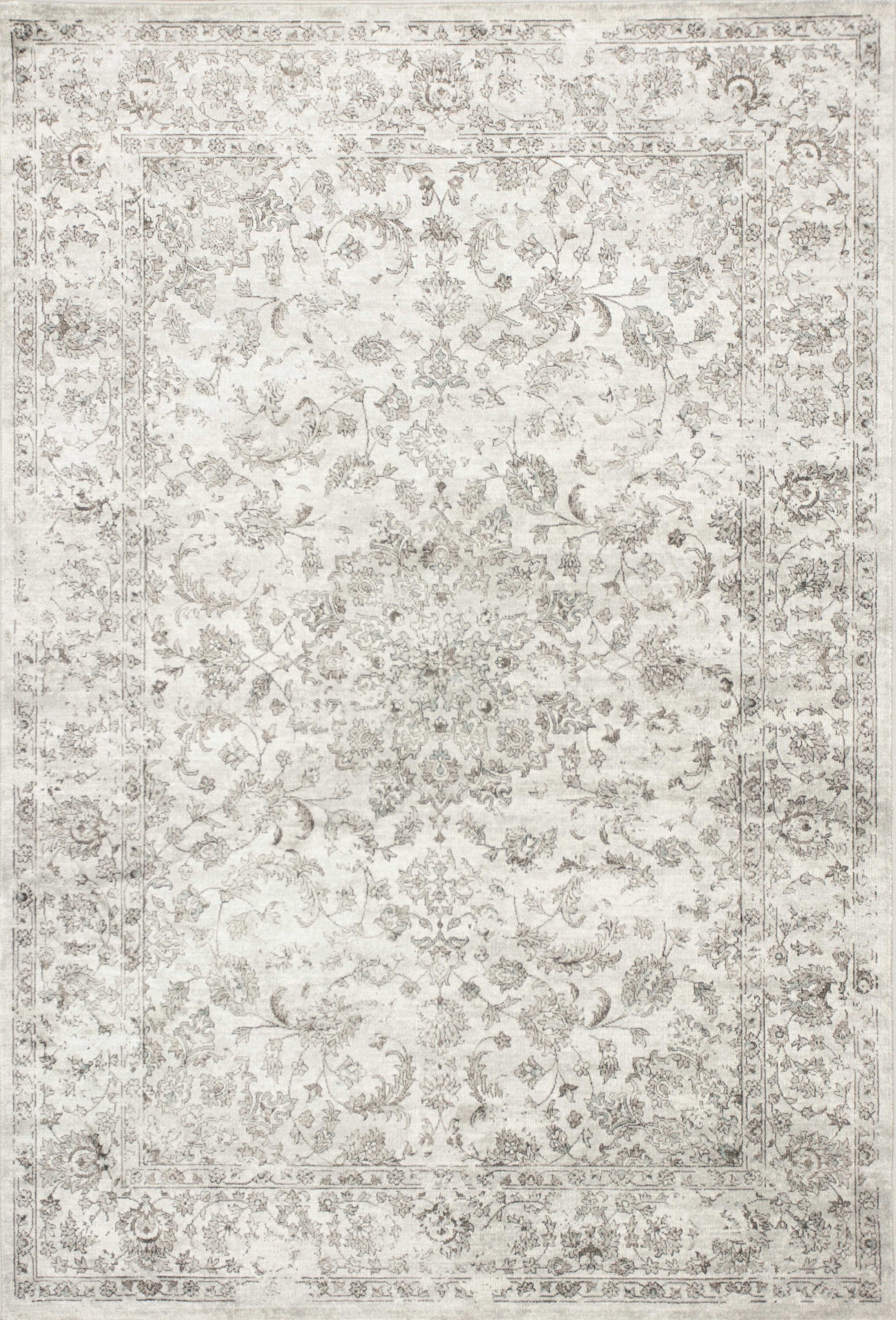 2 x 3 Viscose Silver Area Rug