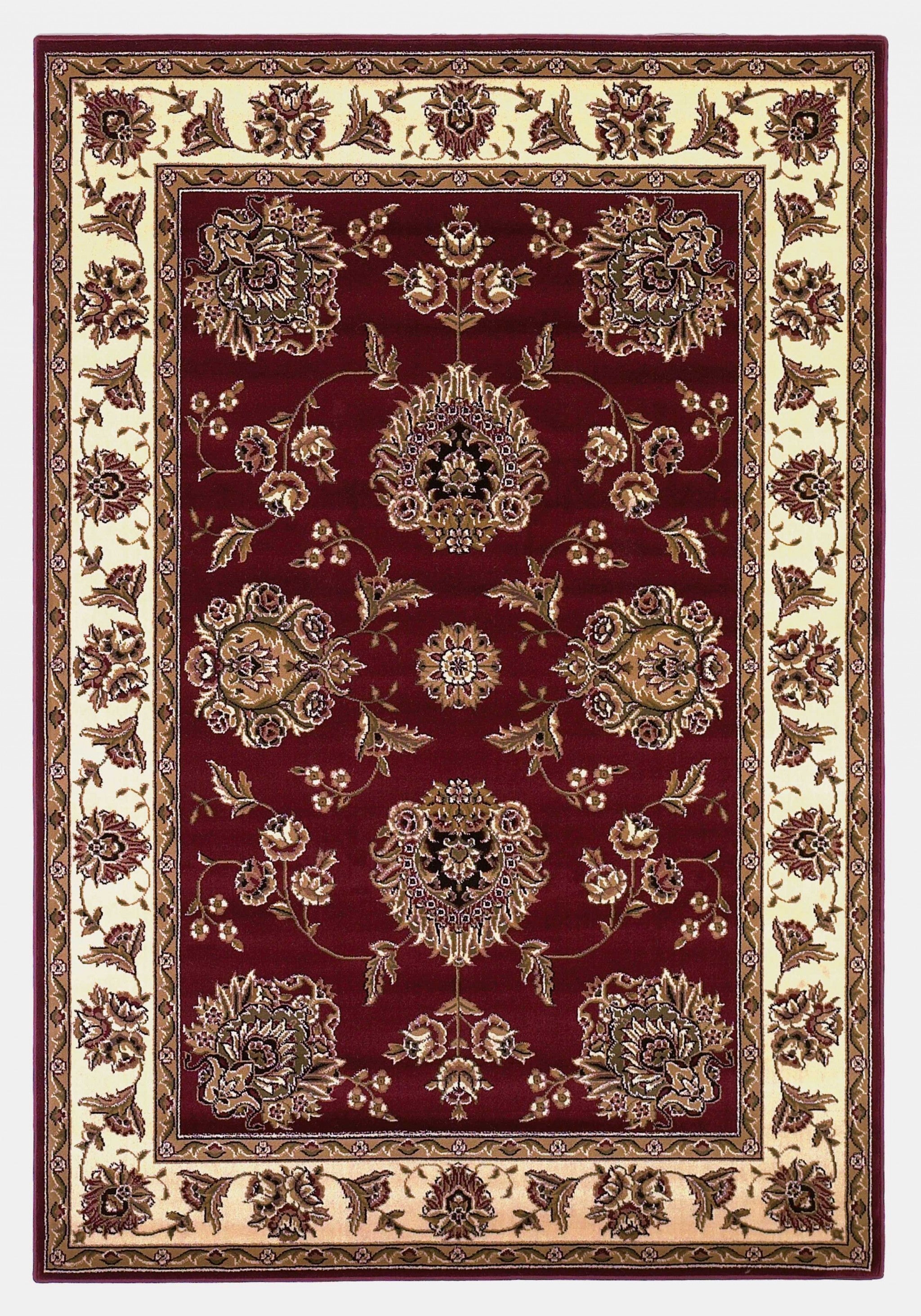 3' x 5' Polypropylene Red or Ivory Area Rug