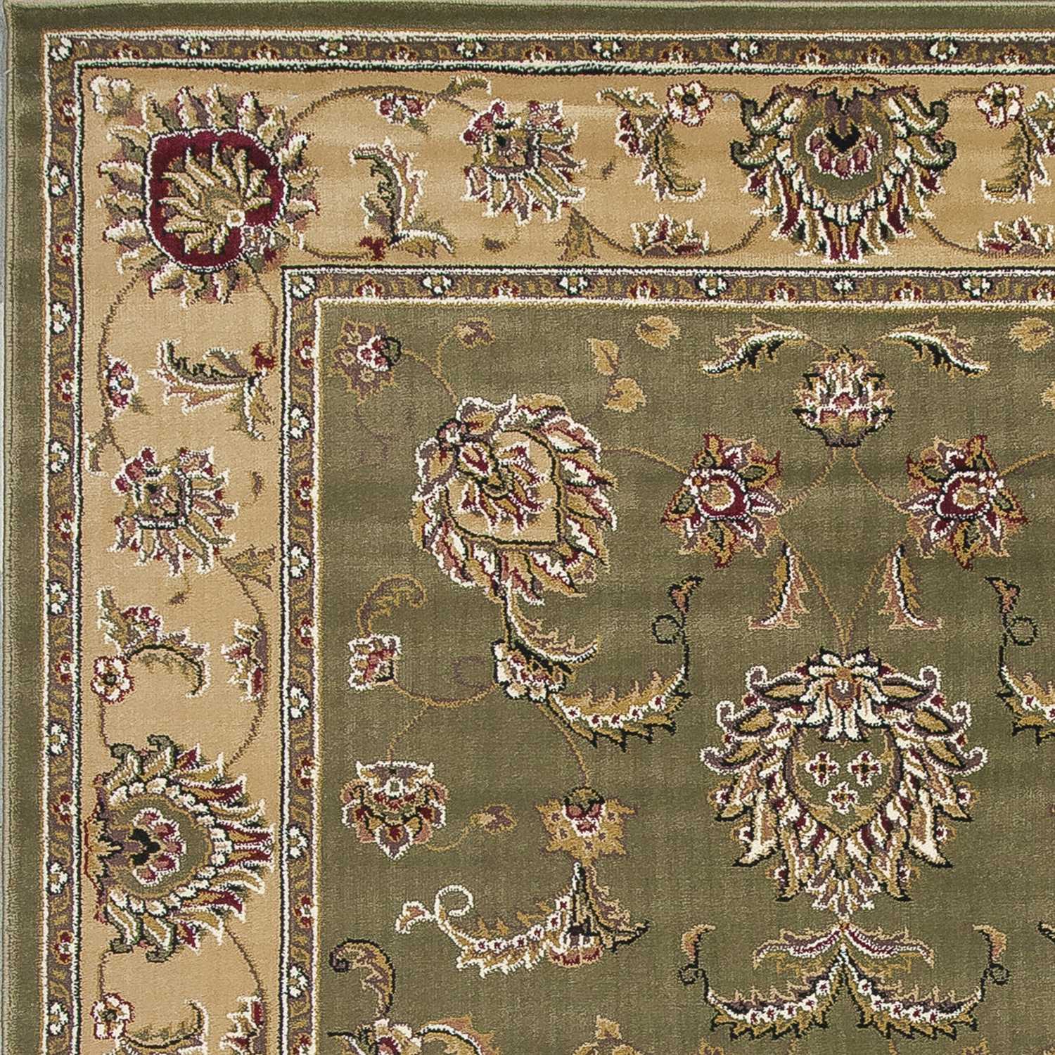 2' x 7' Runner Polypropylene Sage or Beige Area Rug