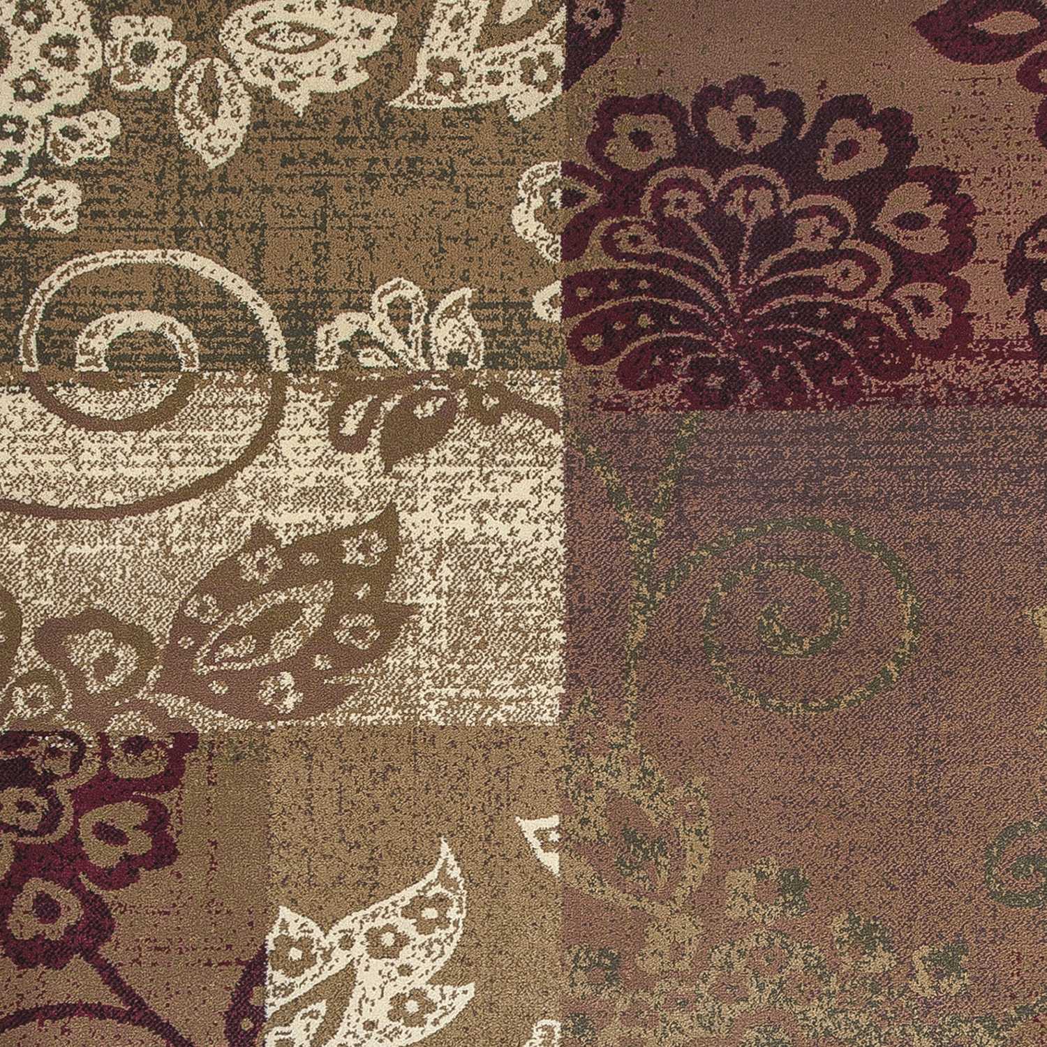 2' x 7' Runner Polypropylene Multi Area Rug