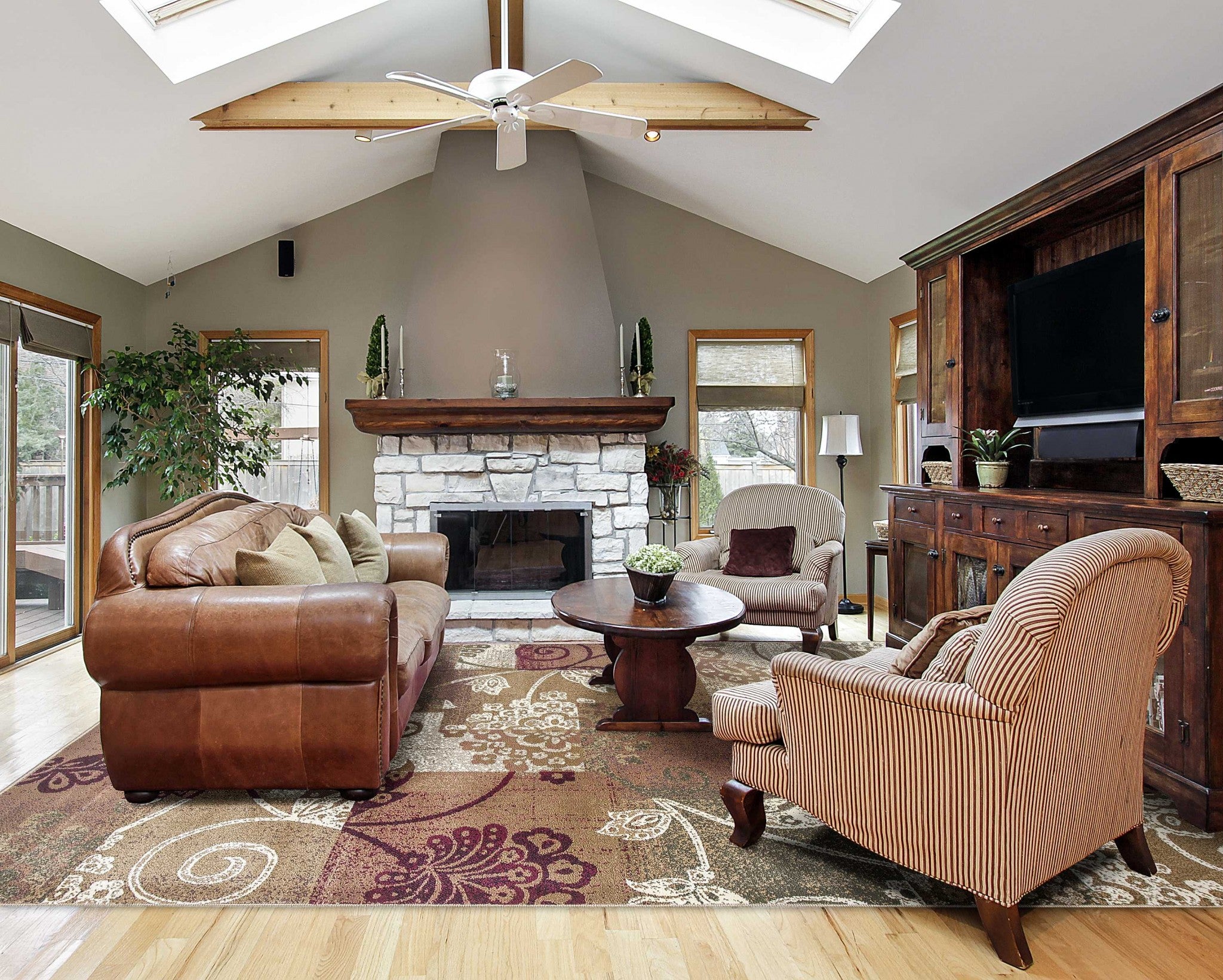 2' x 7' Runner Polypropylene Multi Area Rug