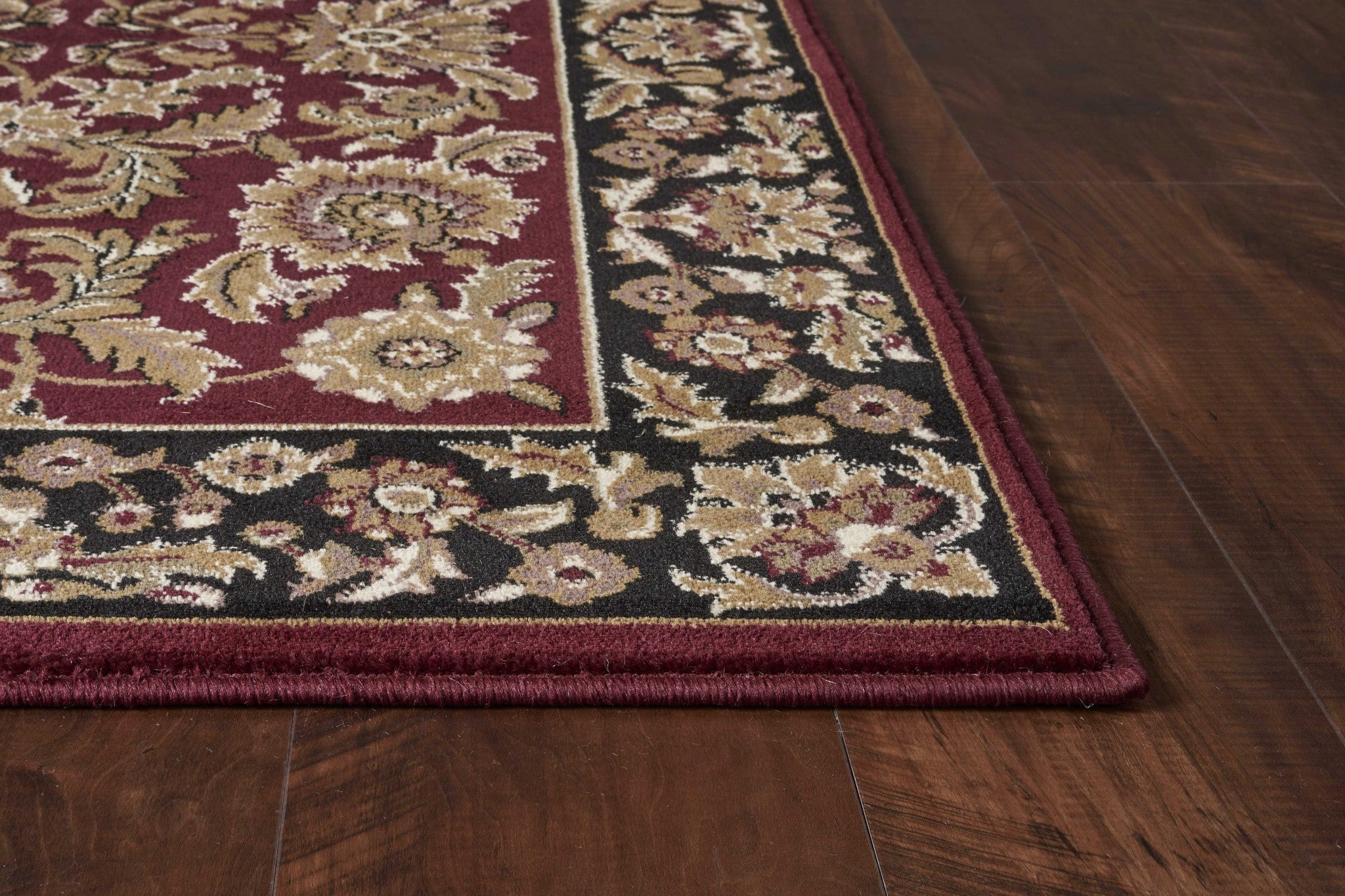3' x 5' Polypropylene Red or Black Area Rug