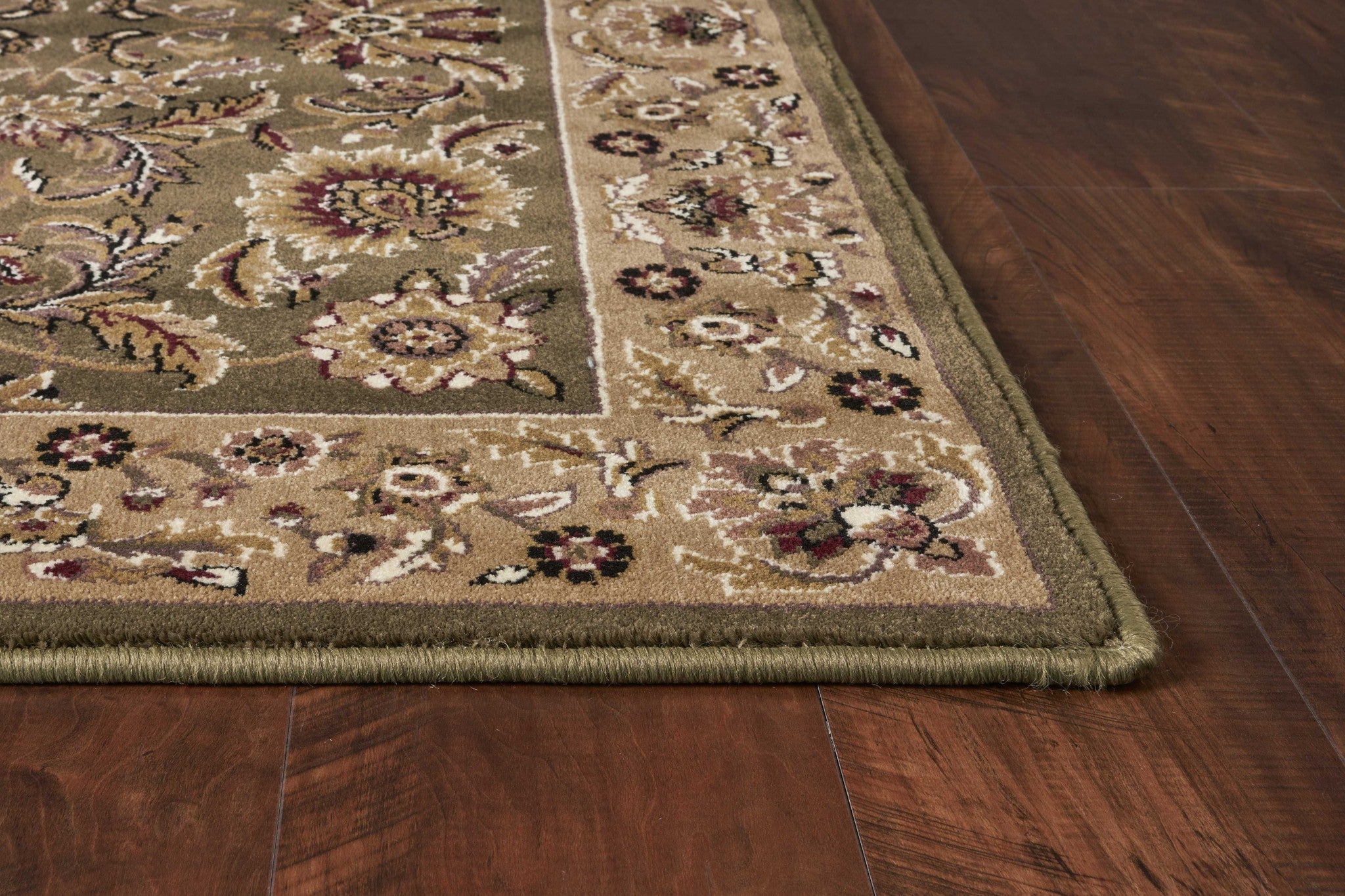 2' x 7' Runner Polypropylene Green or Taupe Area Rug