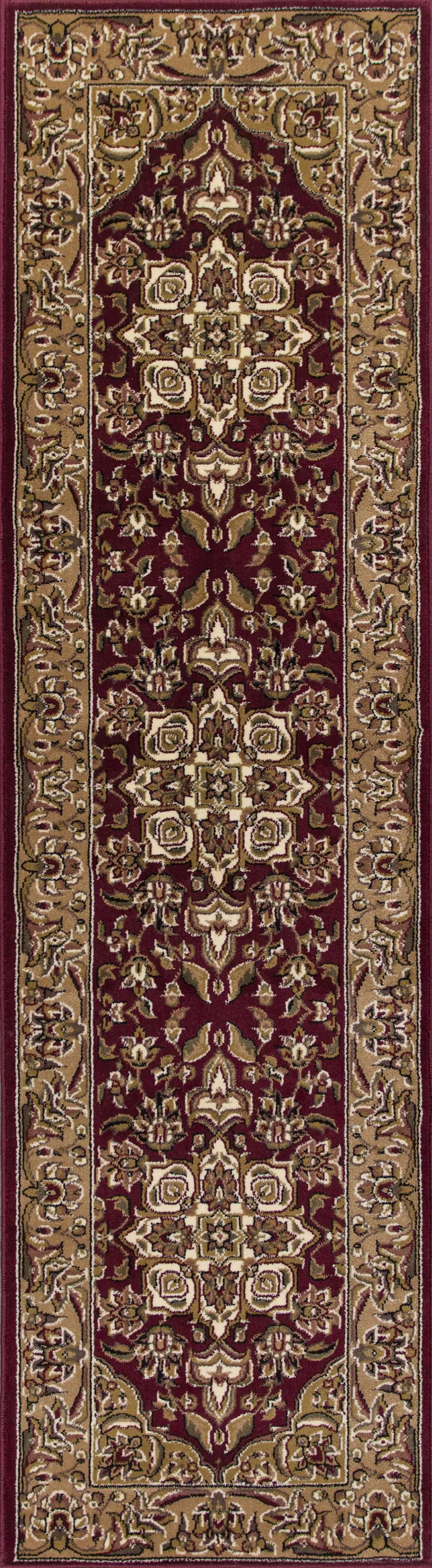 3' x 5' Polypropylene Red or Beige Area Rug