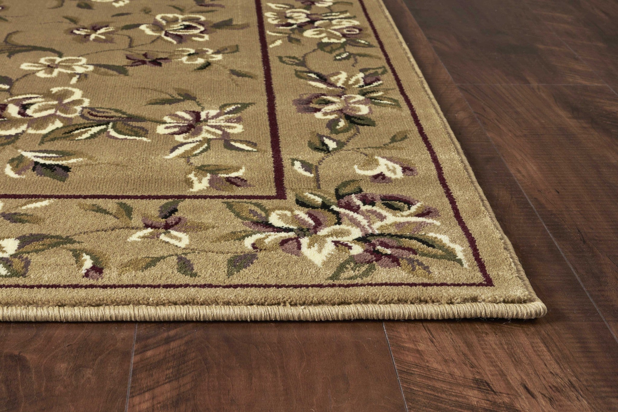 2' x 7' Runner Polypropylene Beige Area Rug