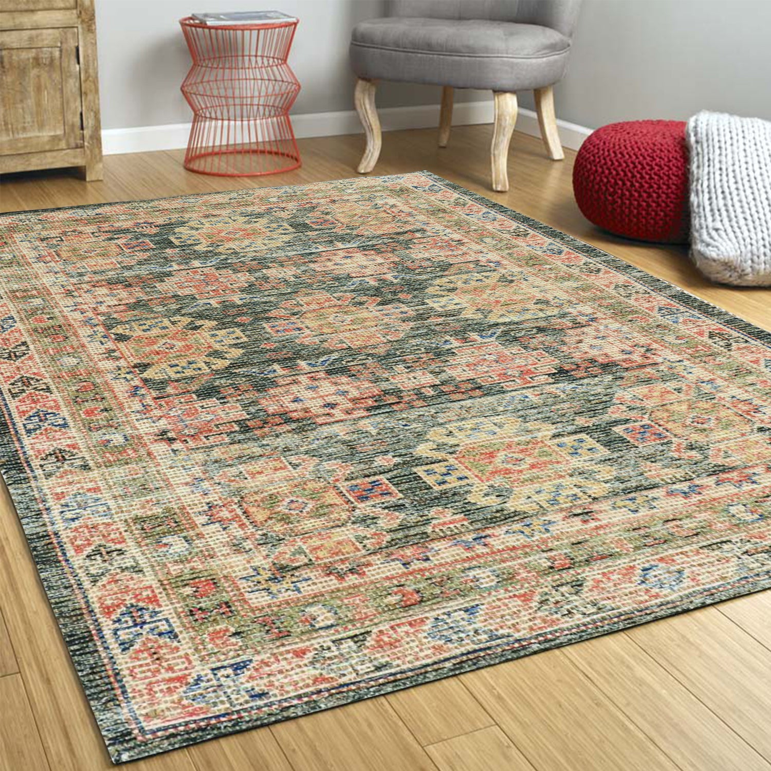 3' x 5' Jute Charcoal Area Rug