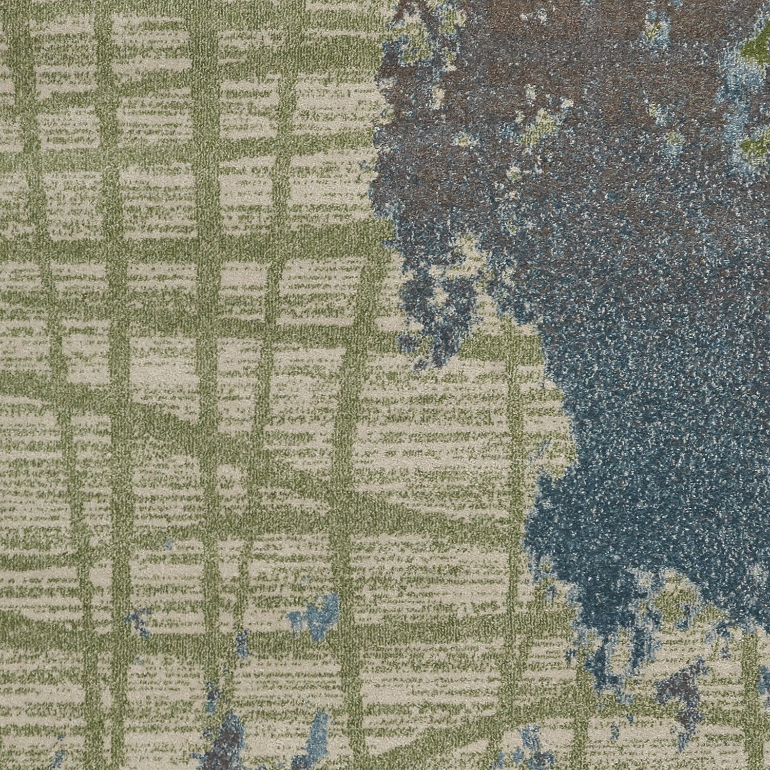 3' x 5' Polypropylene Green or Blue Area Rug