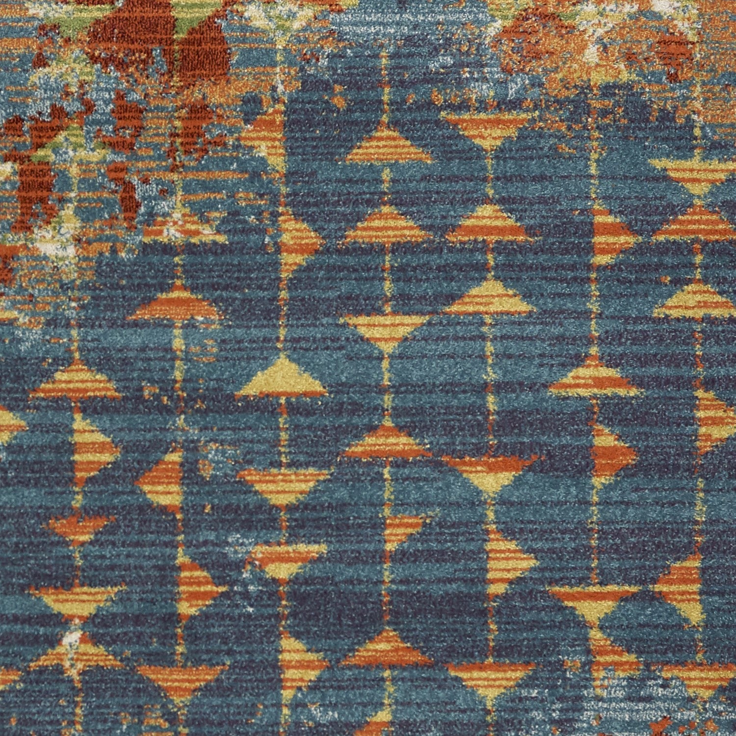 3' x 5' Polypropylene Blue or Coral Area Rug