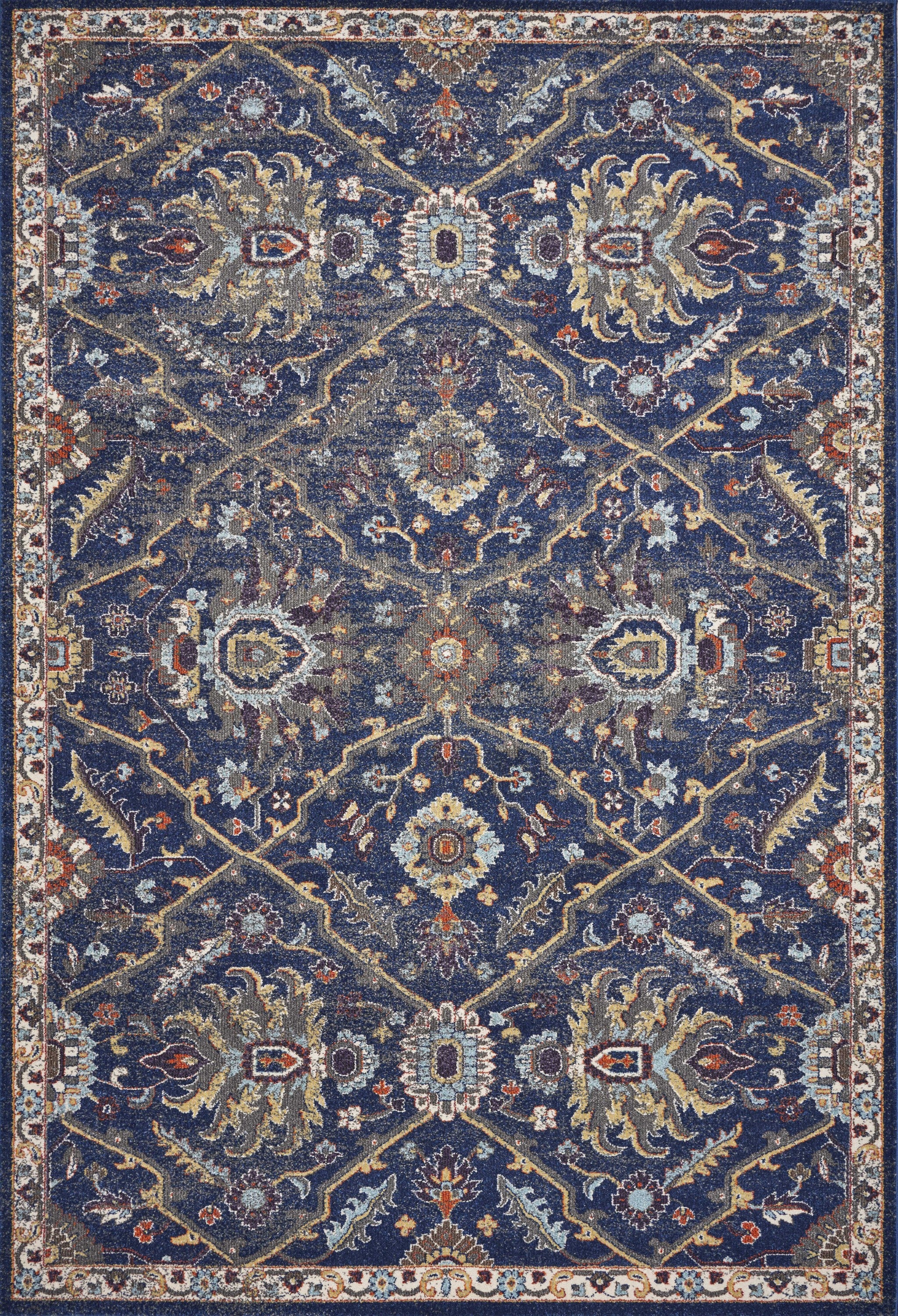 3' x 4' Polypropylene Royal Blue Area Rug