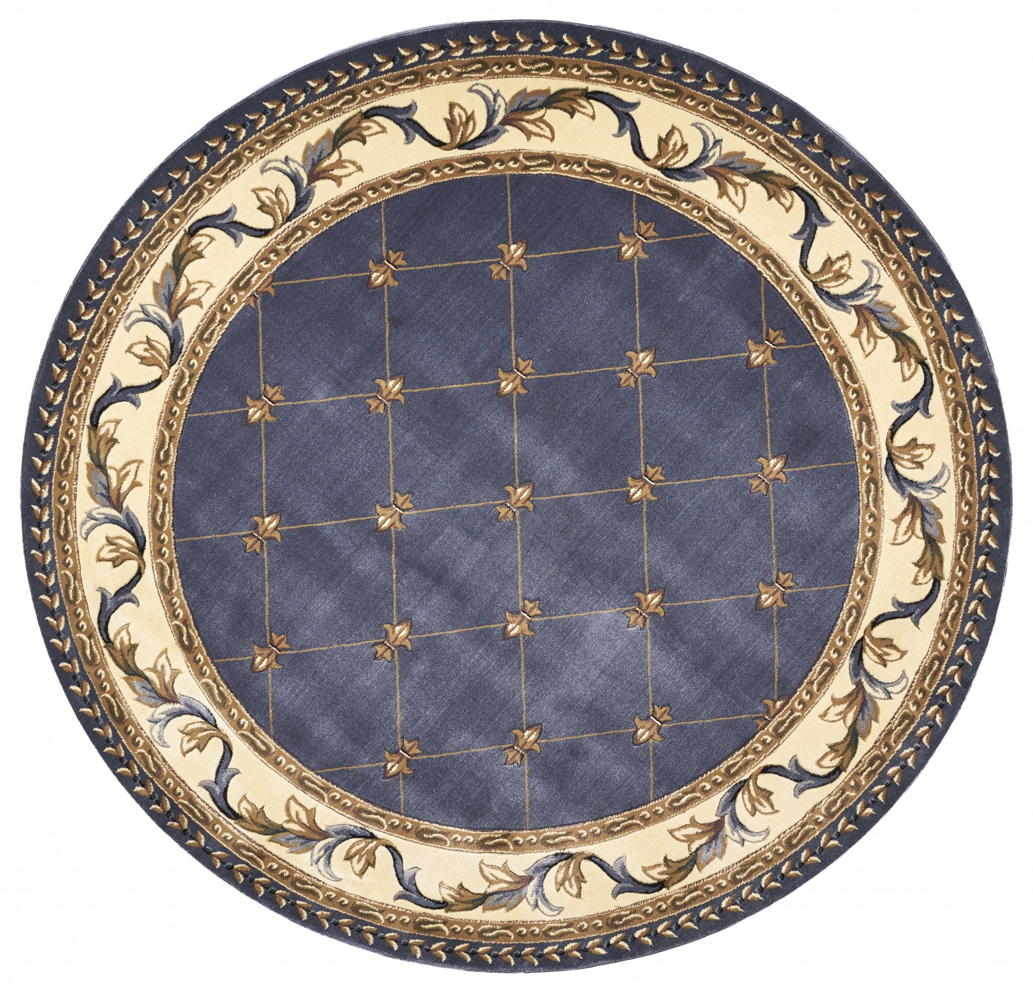 2' x 7' Runner Polypropylene Blue Area Rug