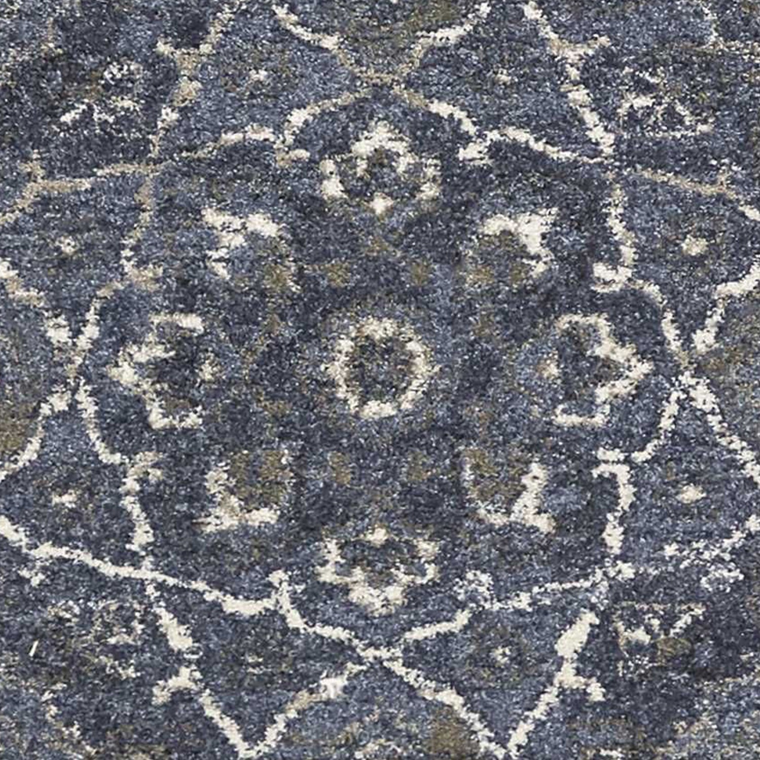 2' x 7' Runner Polypropylene Denim Area Rug