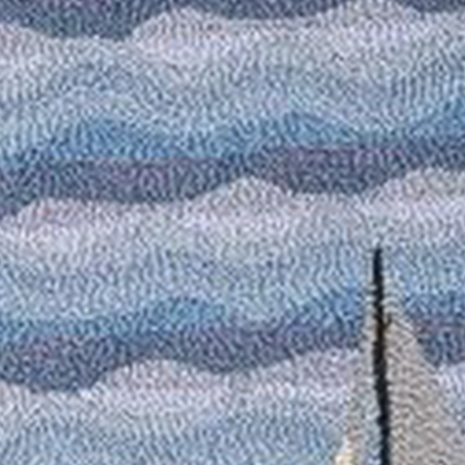 2' x 4' Oval Wool Blue Area Rug