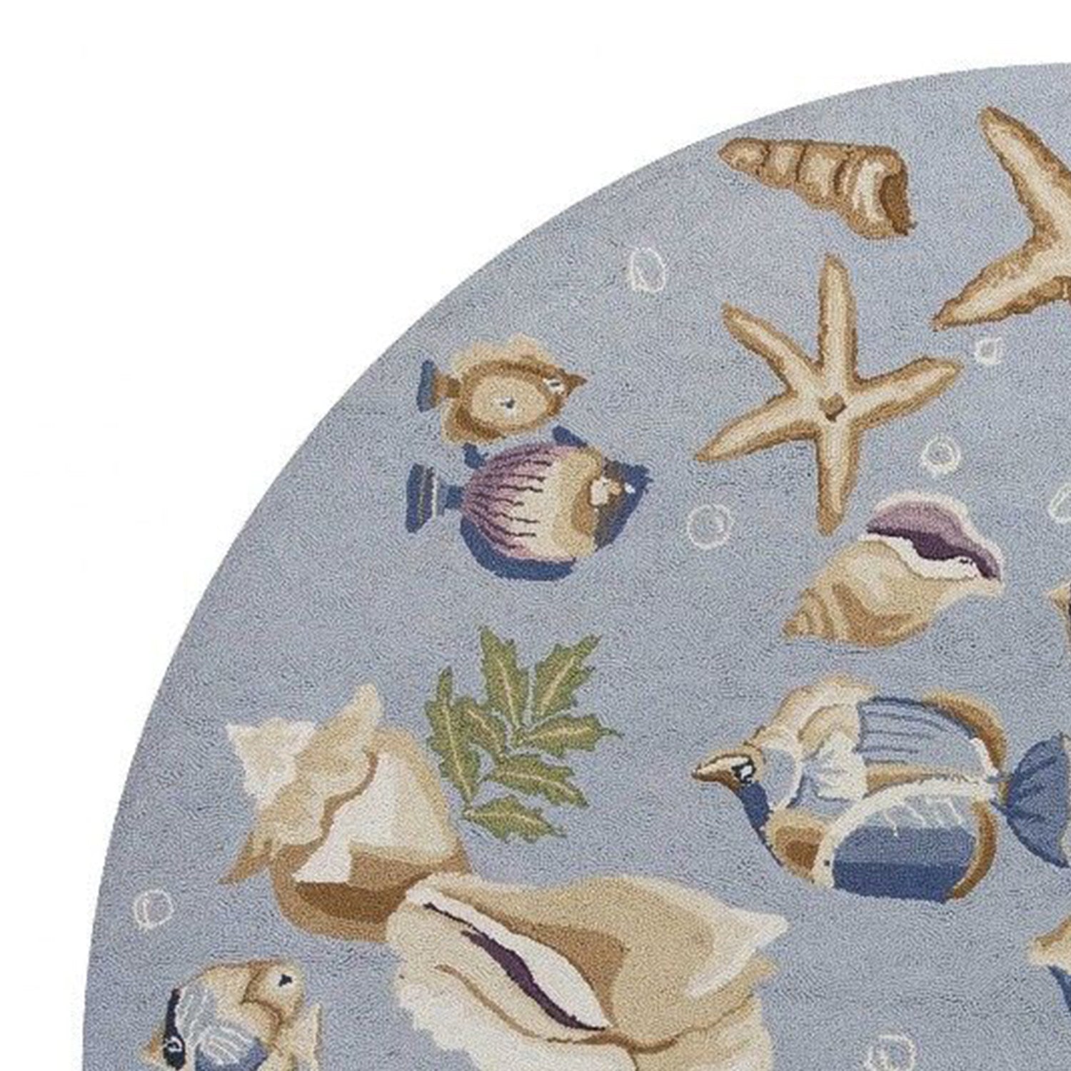 2' x 4' Oval Wool Lt.Blue Area Rug