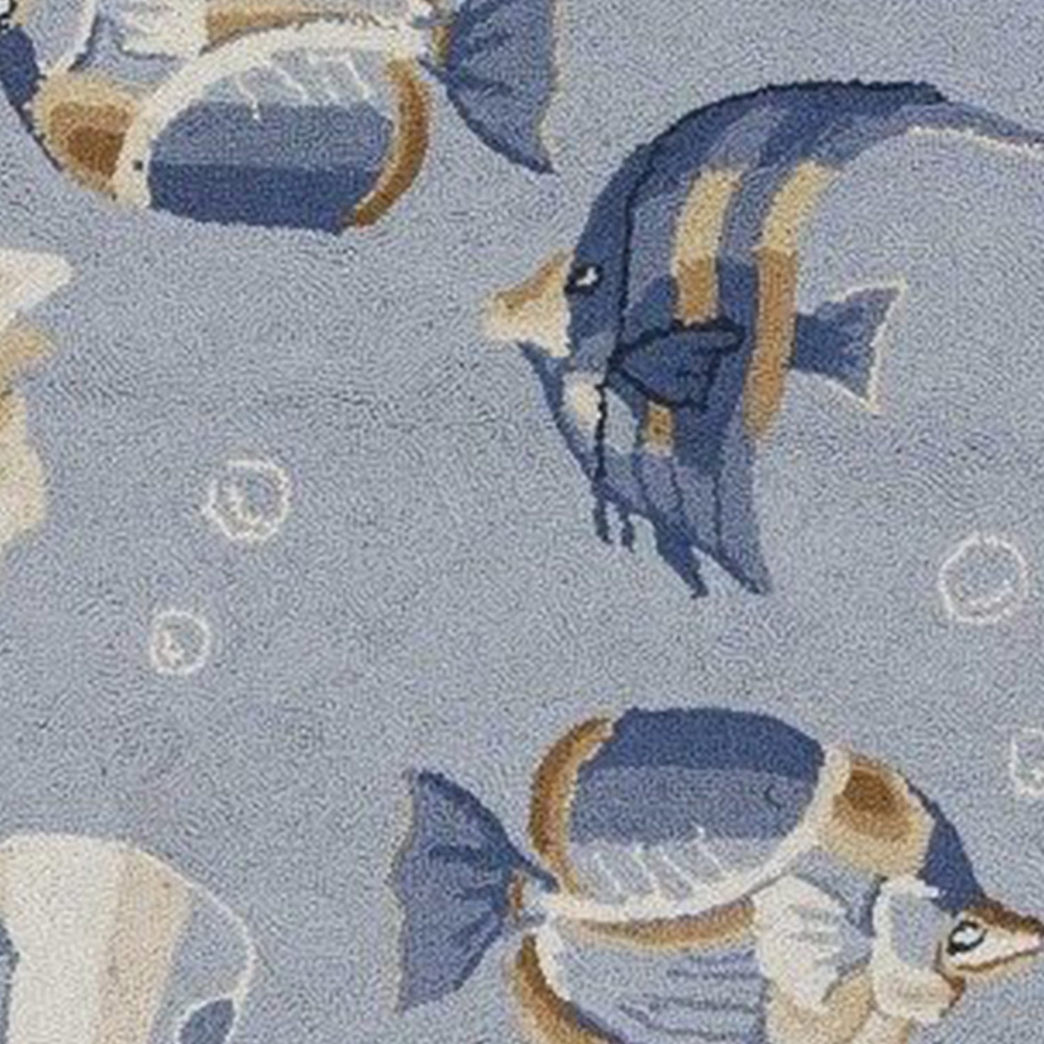 2' x 4' Oval Wool Lt.Blue Area Rug