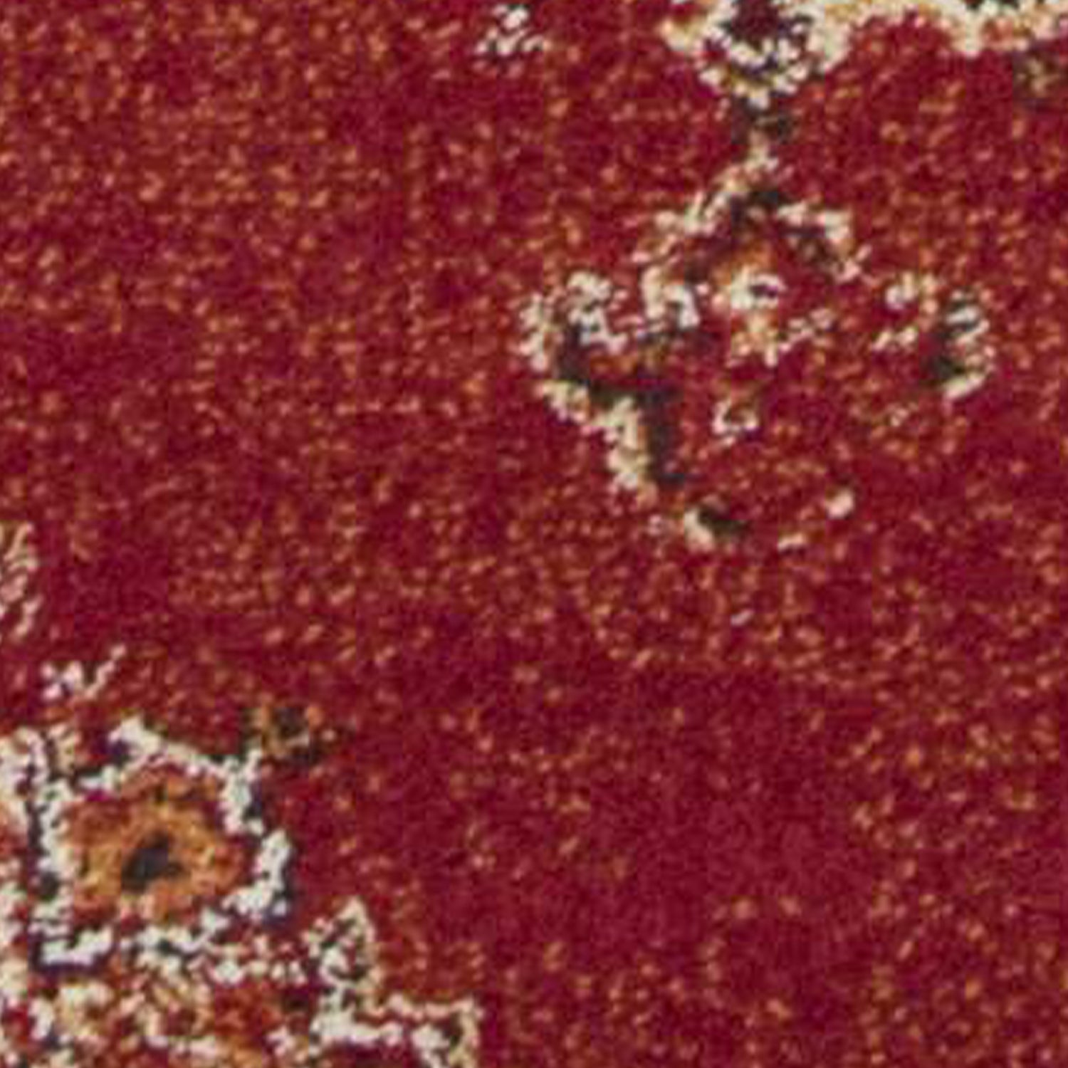 2' x 7' Runner Polypropylene Burnt Red Area Rug