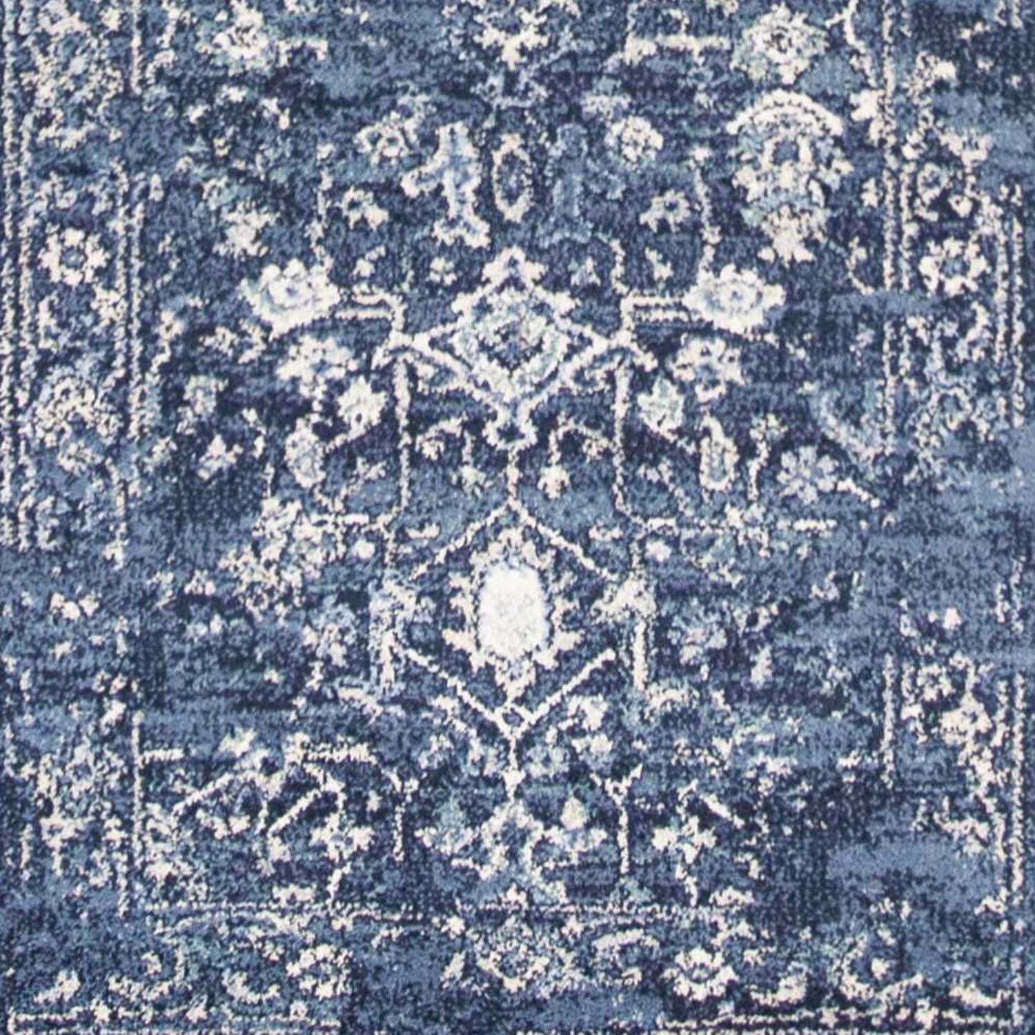2' x 7' Runner Polypropylene Azure Blue Area Rug