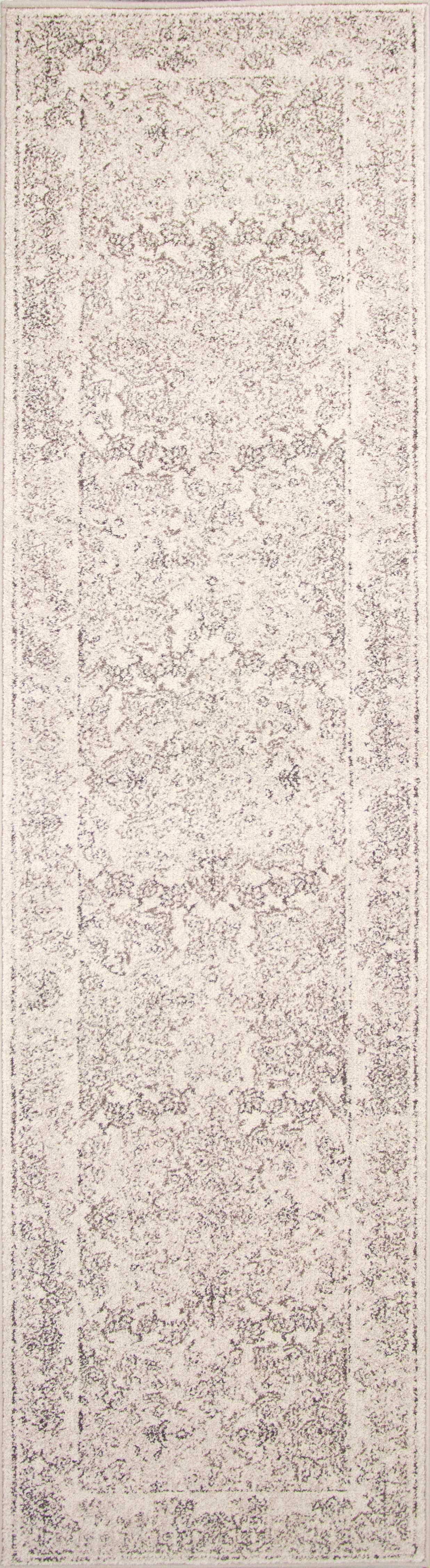 2' x 7' Runner Polypropylene Ivory Area Rug