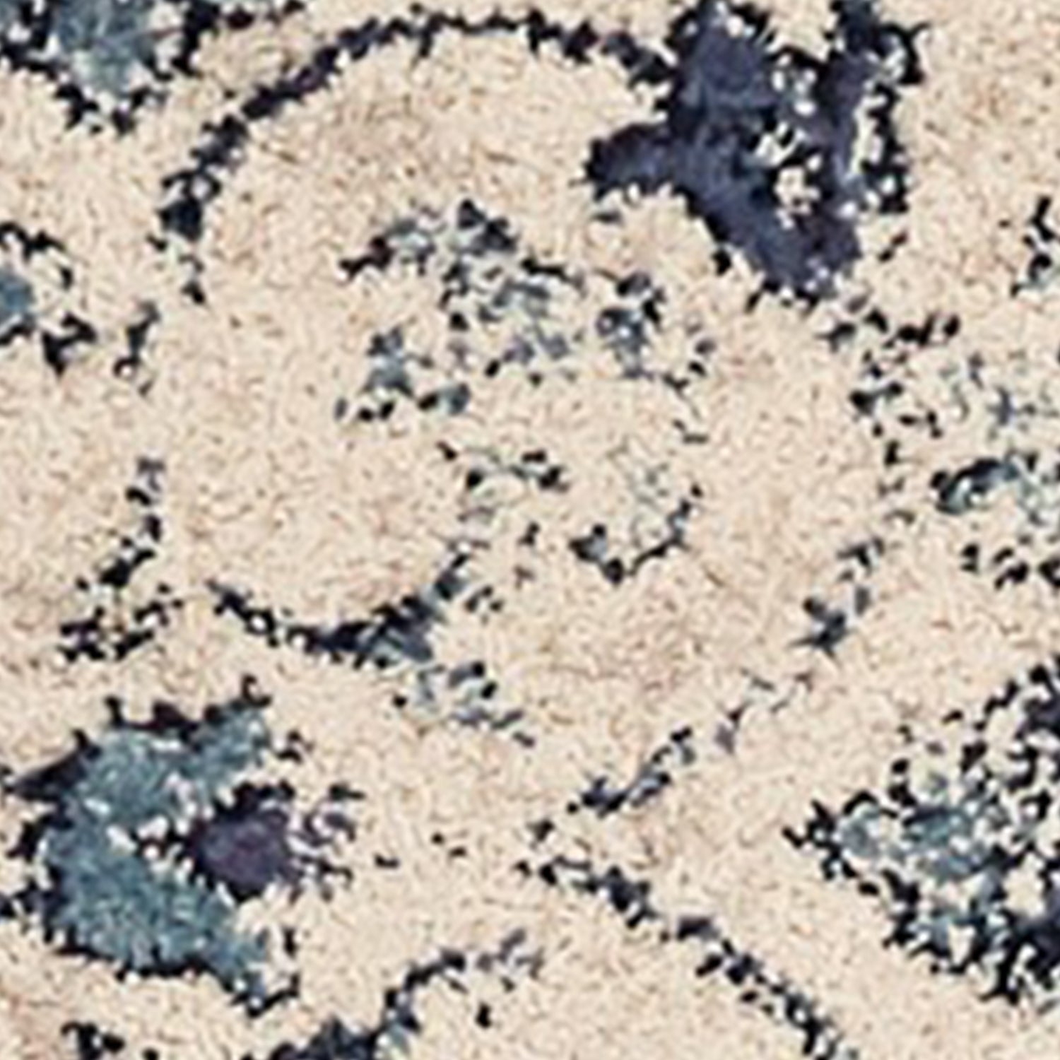 2' x 7' Runner Polypropylene Ivory or Blue Area Rug