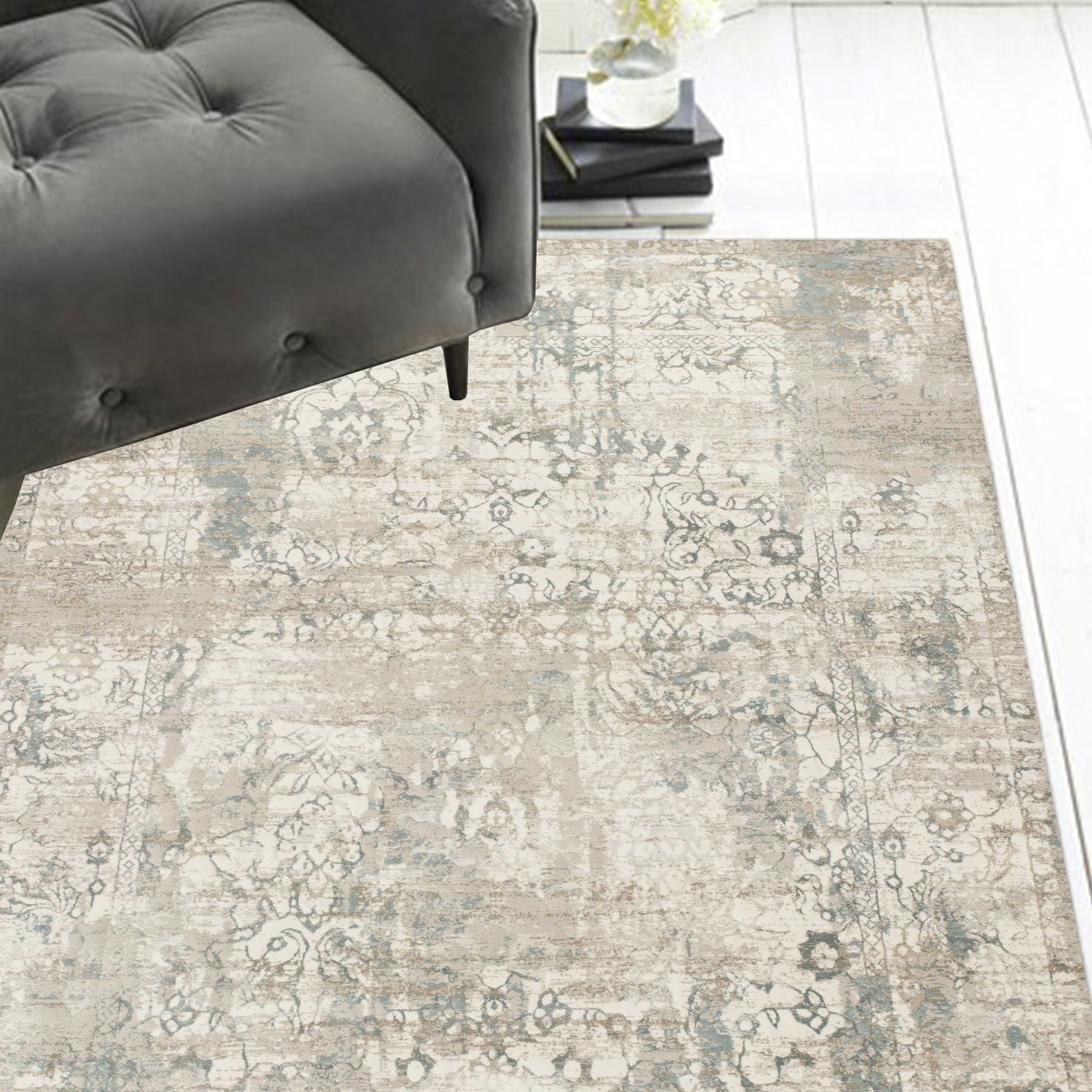 3' x 4' Polypropylene Ivory Area Rug