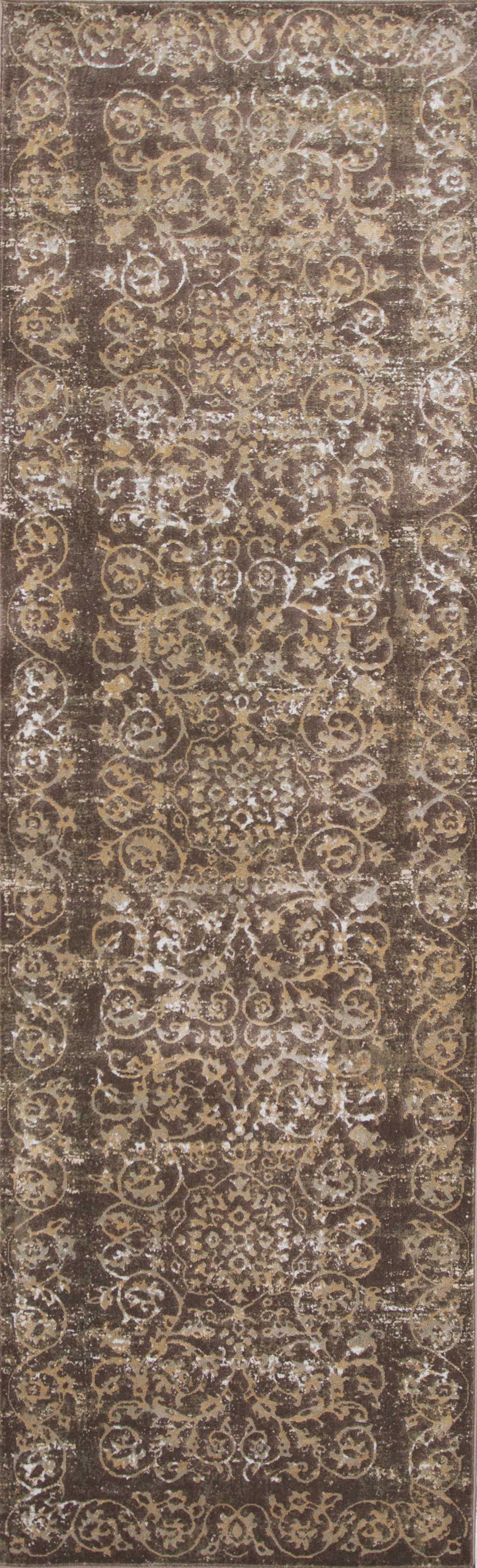 2' x 6 Runner Polypropylene Taupe Area Rug