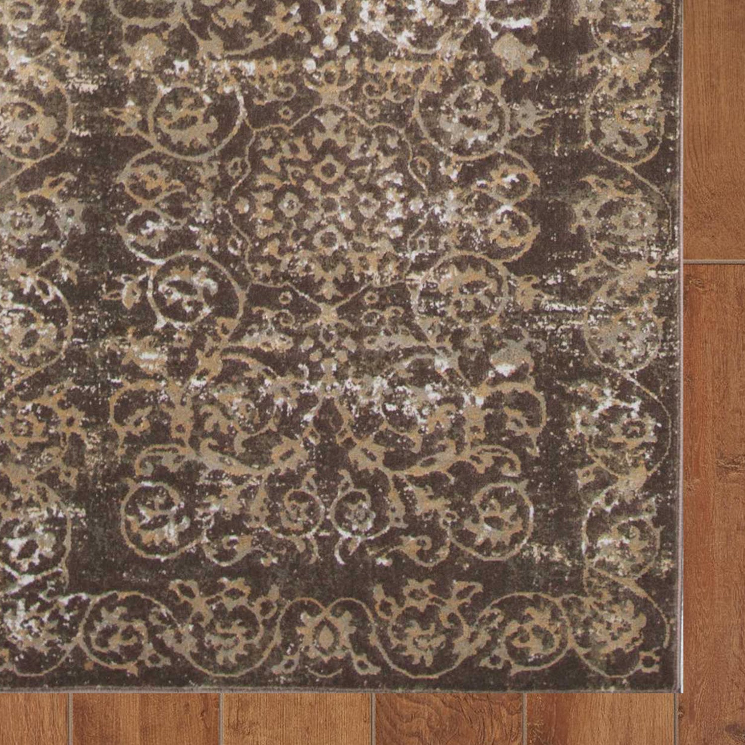 2' x 6 Runner Polypropylene Taupe Area Rug