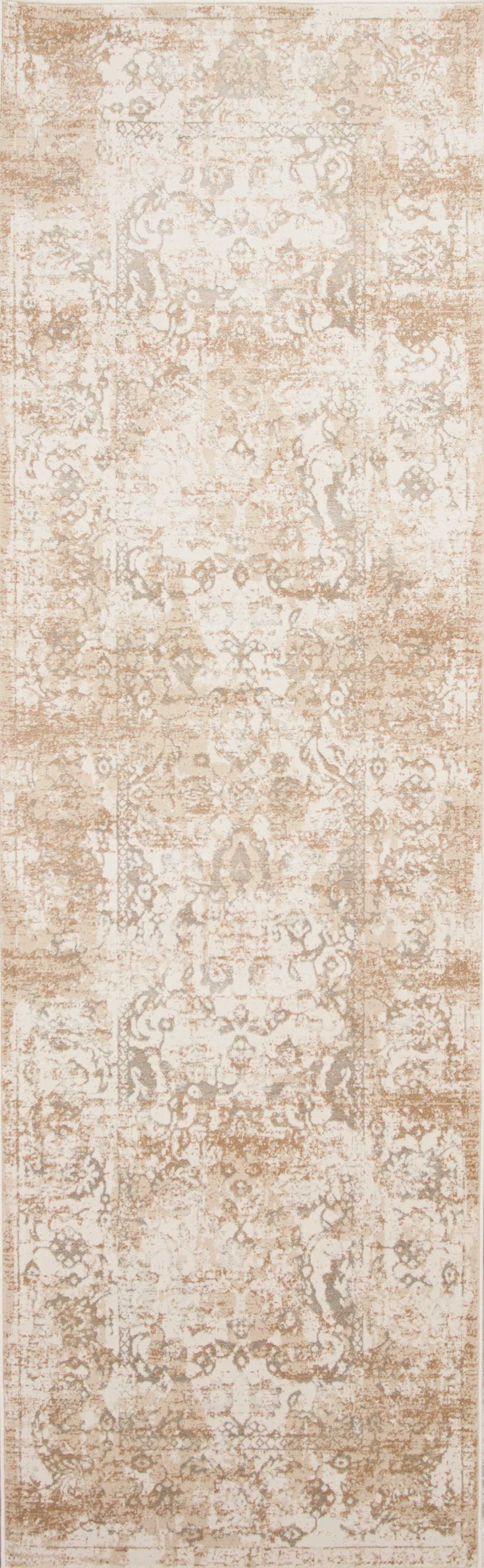 2' x 6 Runner Polypropylene Beige Area Rug