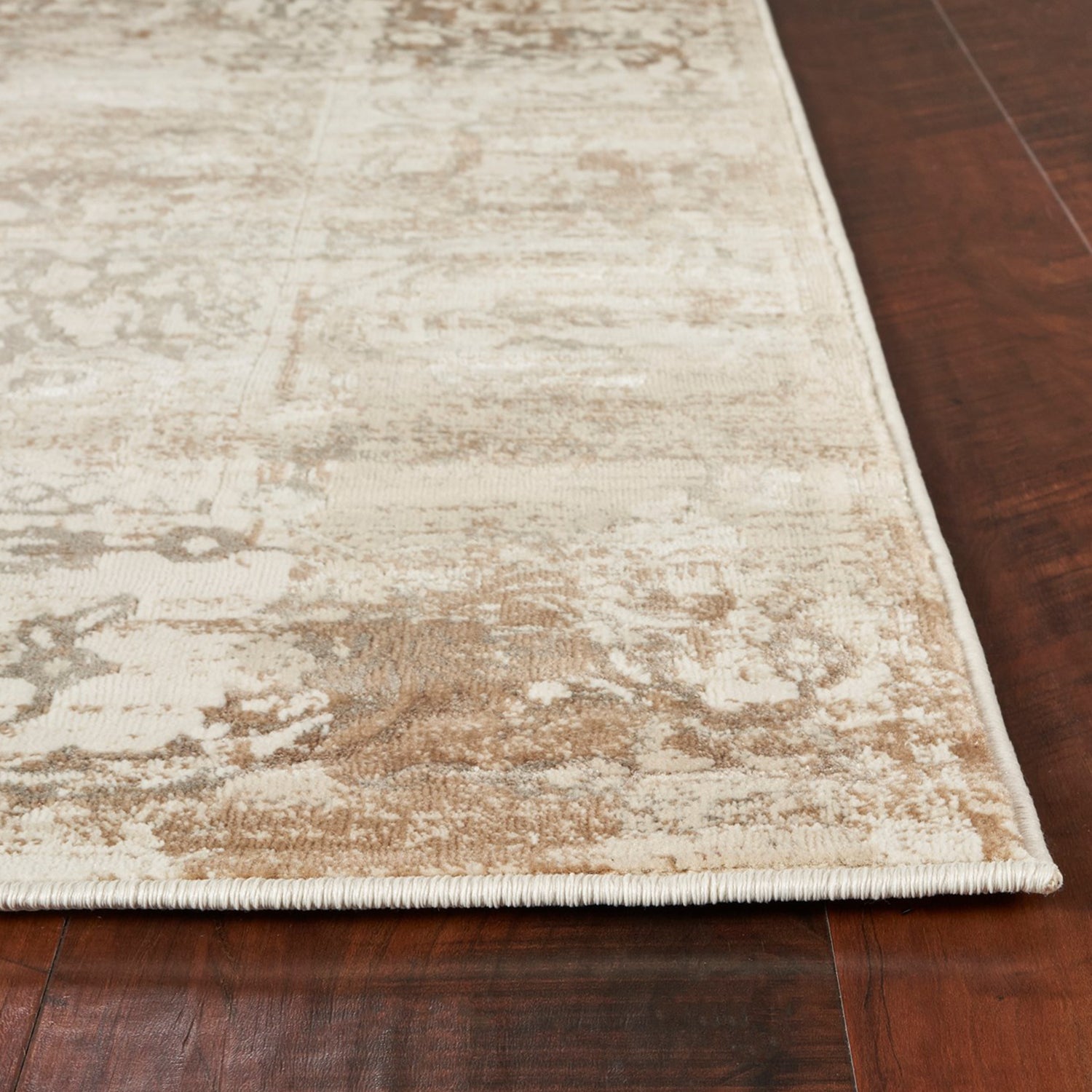 2' x 6 Runner Polypropylene Beige Area Rug