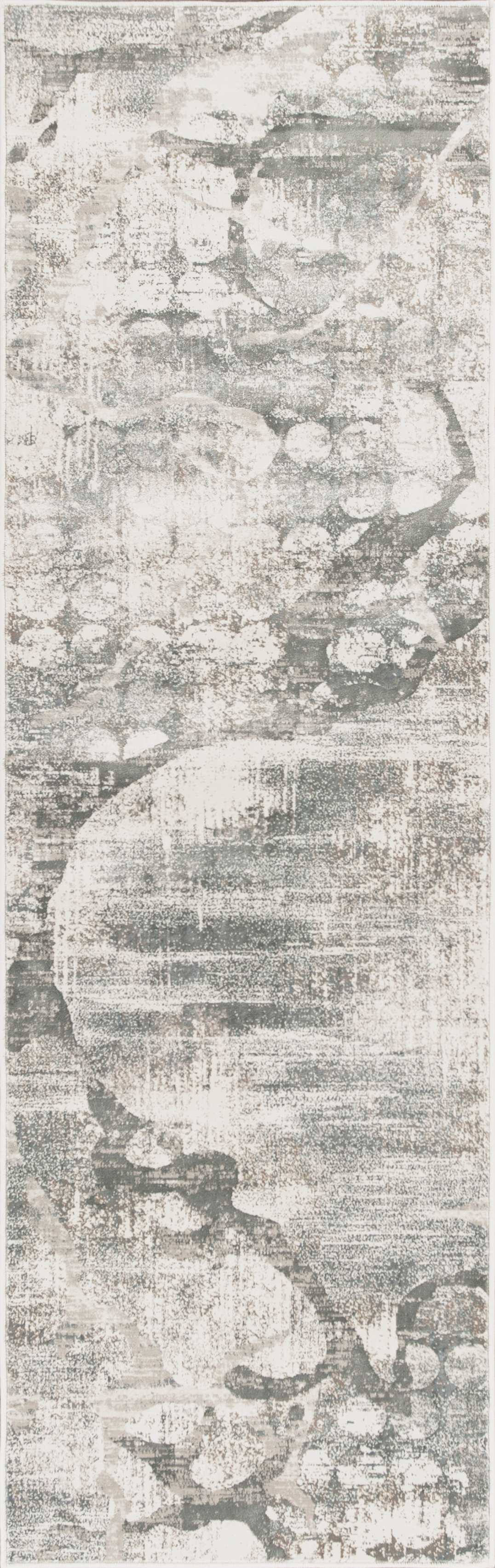 2' x 6 Runner Polypropylene Ivory or Mist Area Rug