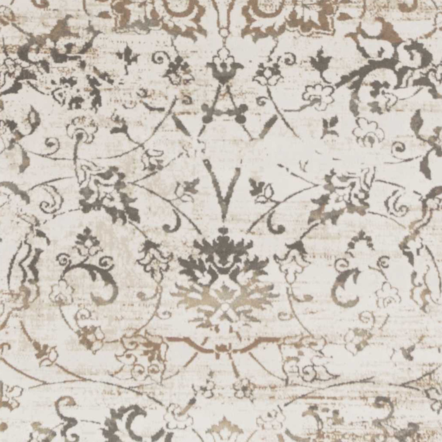 2' x 6 Runner Polypropylene Beige Area Rug