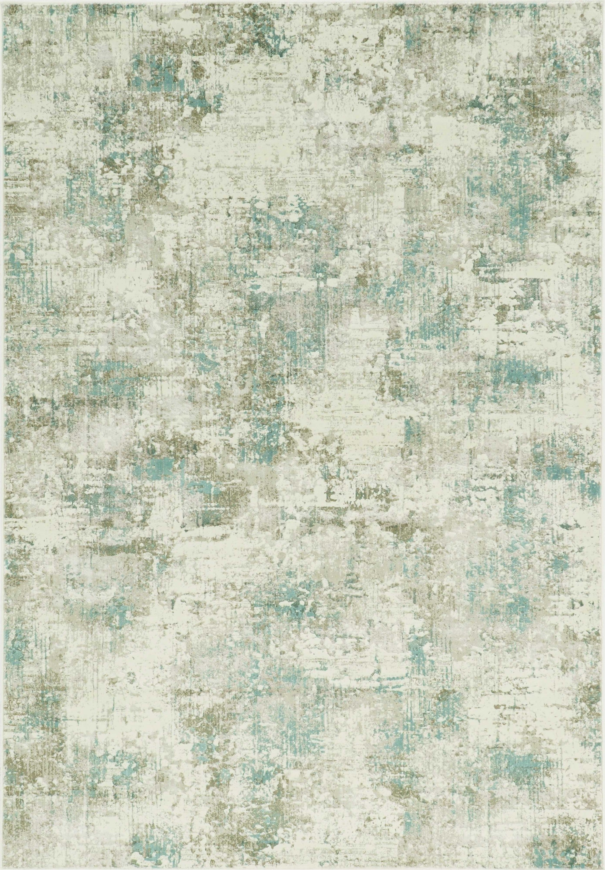 2' x 6 Runner Polypropylene and Viscose Ivory Area Rug