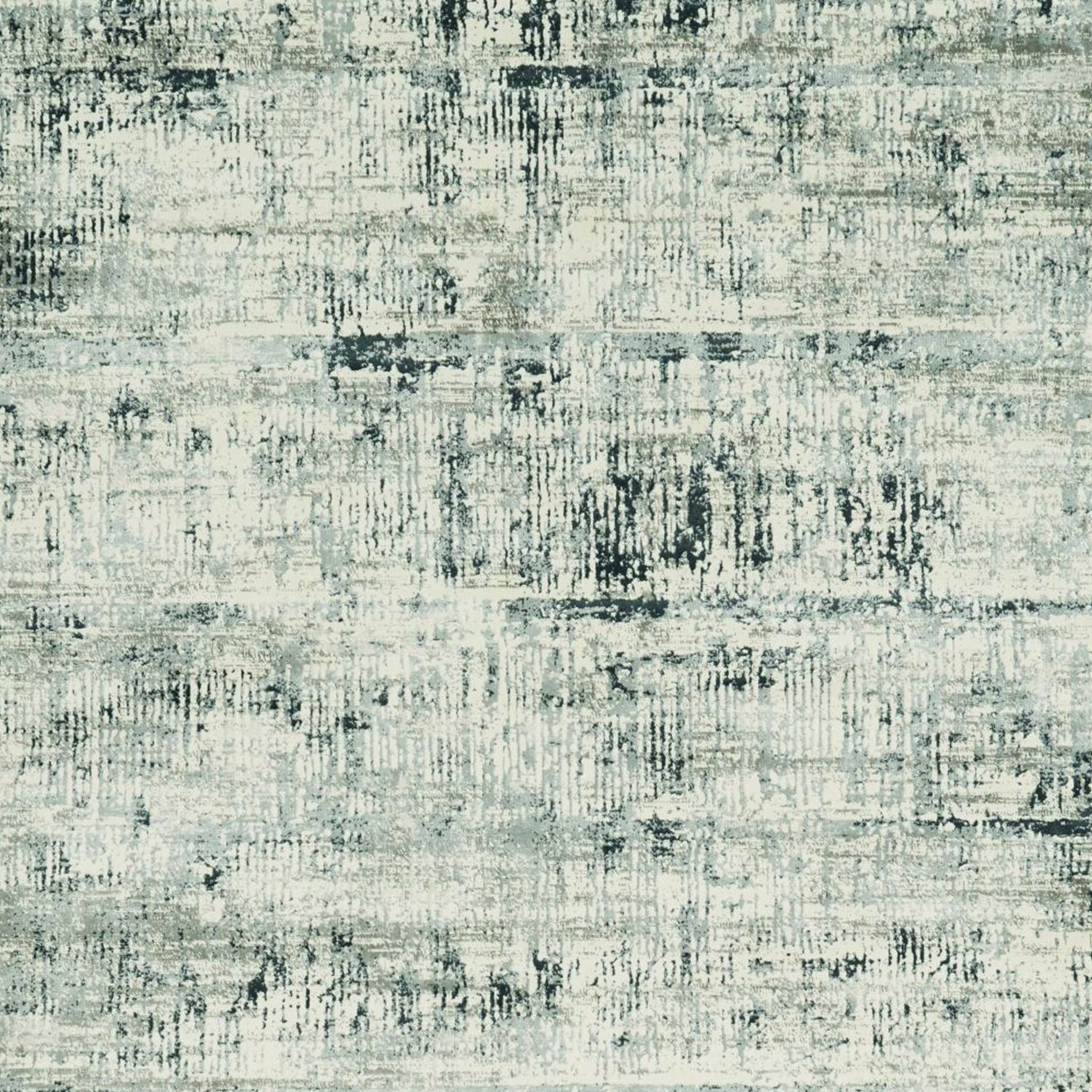 2' x 6 Runner Polypropylene and Viscose Ivory Silver Area Rug