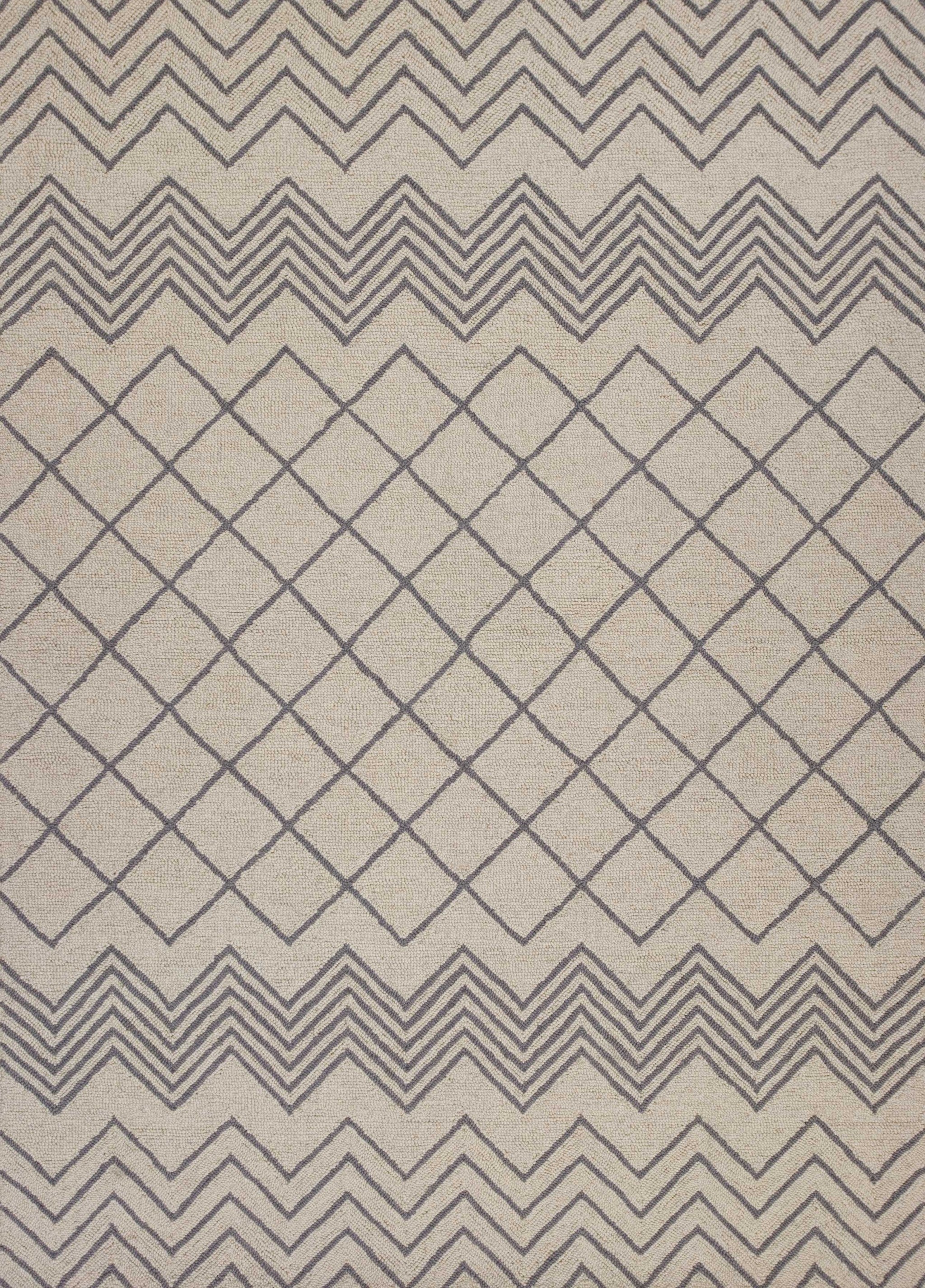 3' x 5' Wool Ivory Area Rug
