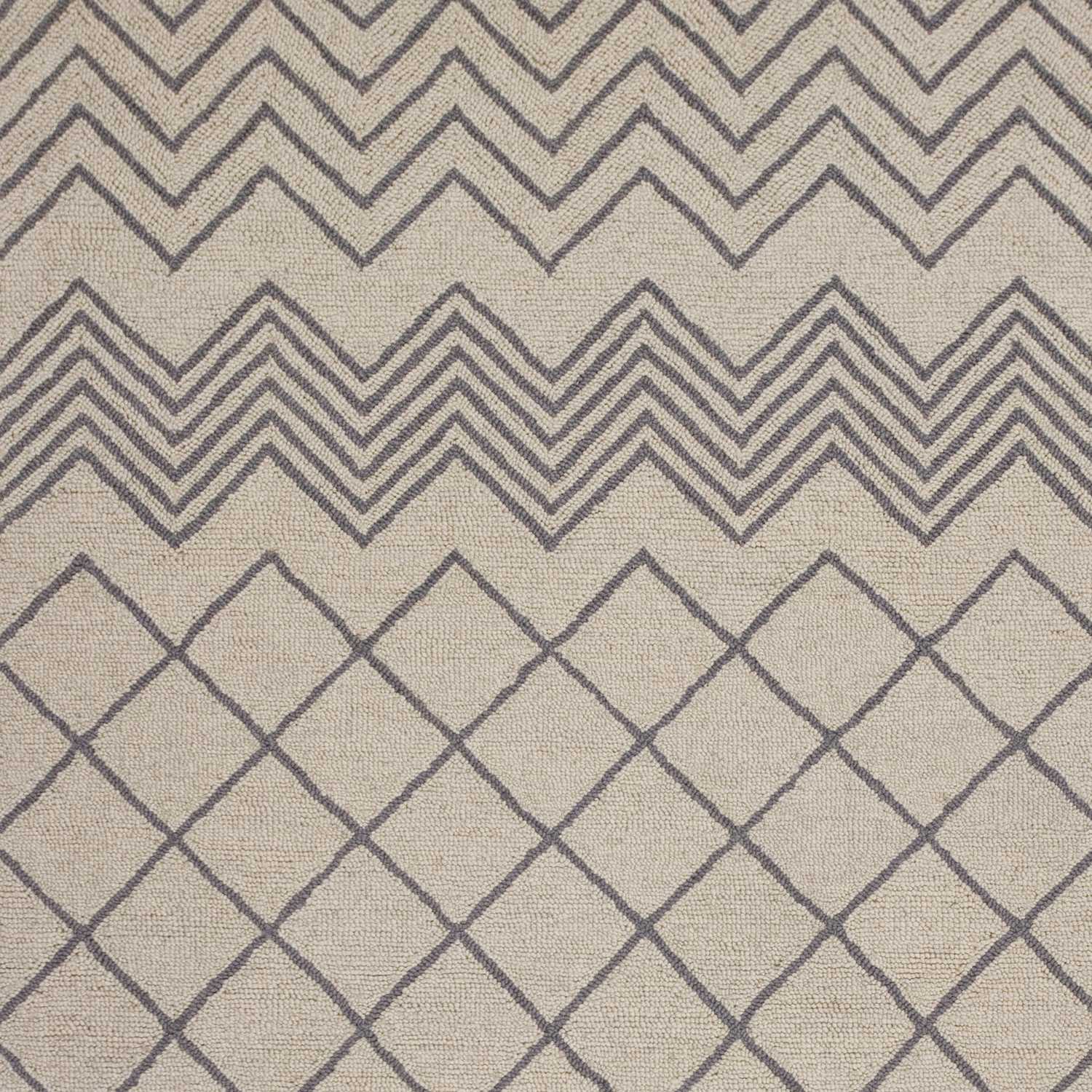 3' x 5' Wool Ivory Area Rug