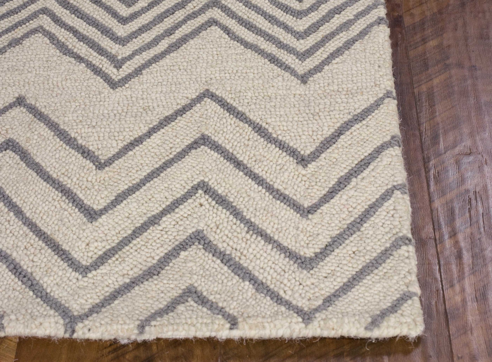 3' x 5' Wool Ivory Area Rug