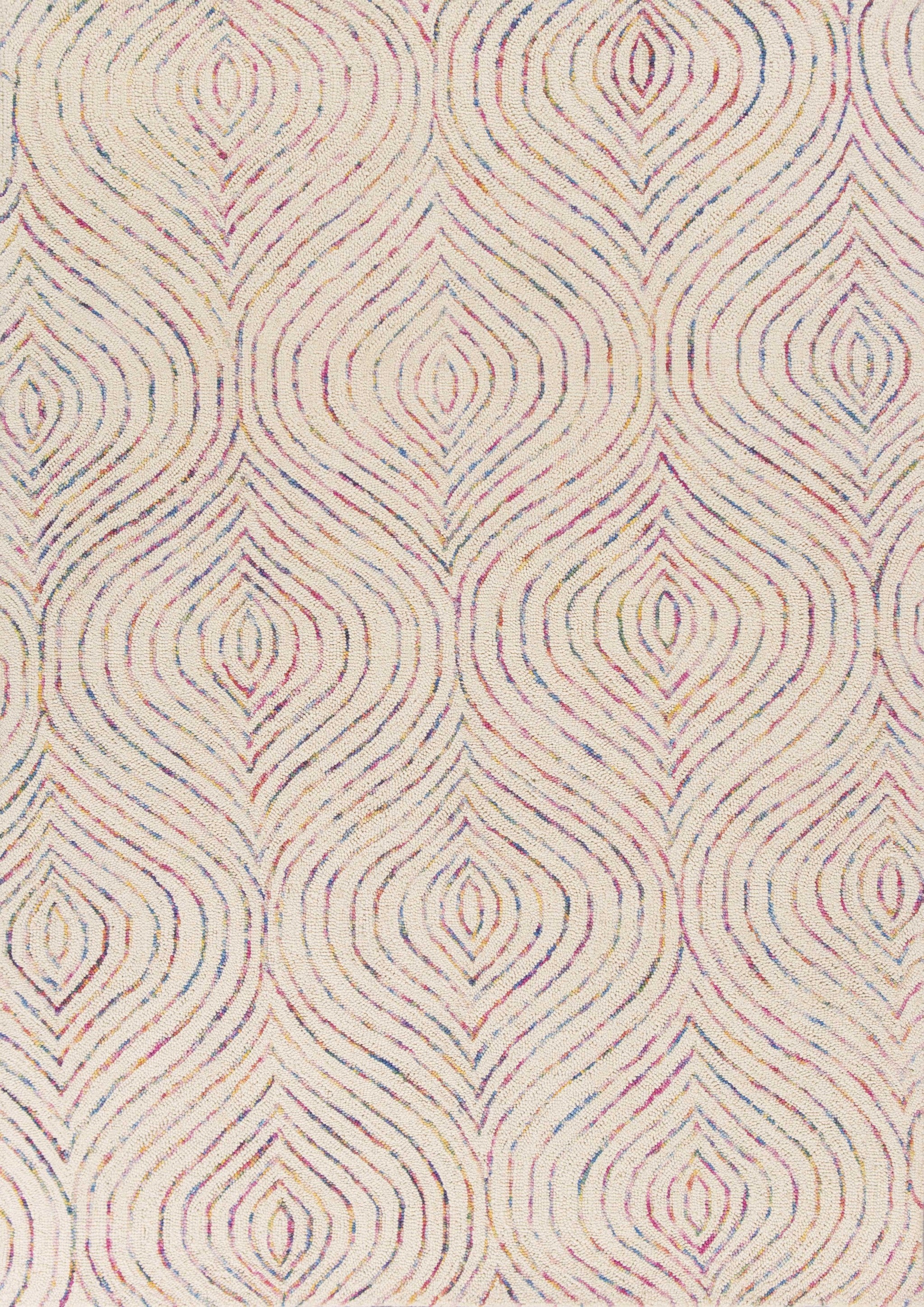 3' x 5' Wool Ivory Area Rug