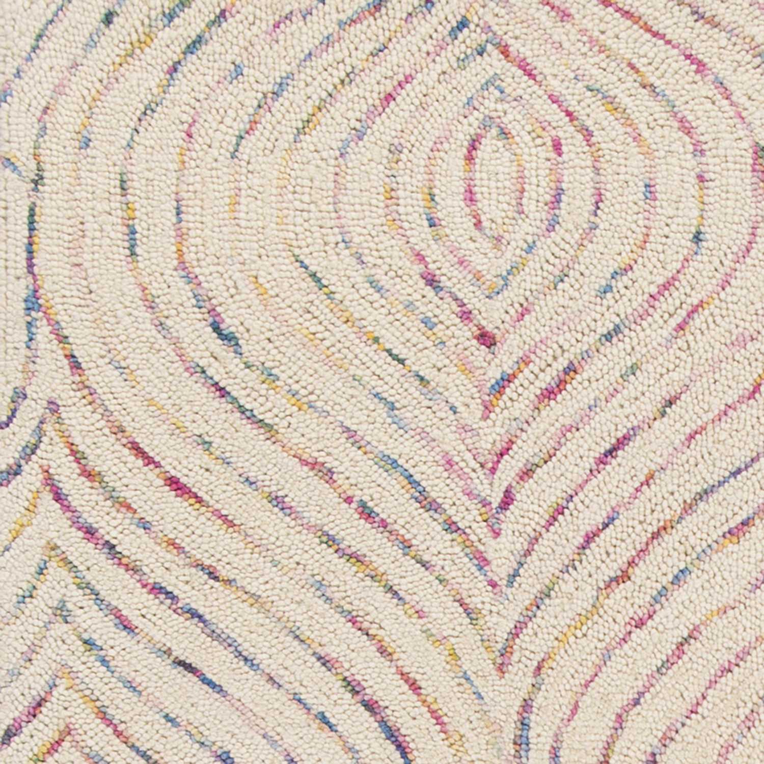 3' x 5' Wool Ivory Area Rug