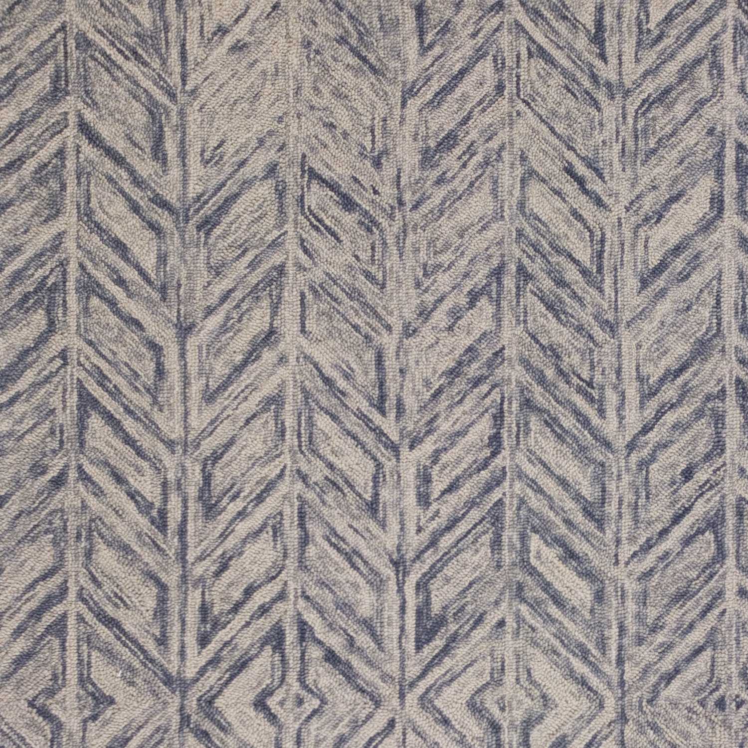 3' x 5' Wool Blue Area Rug