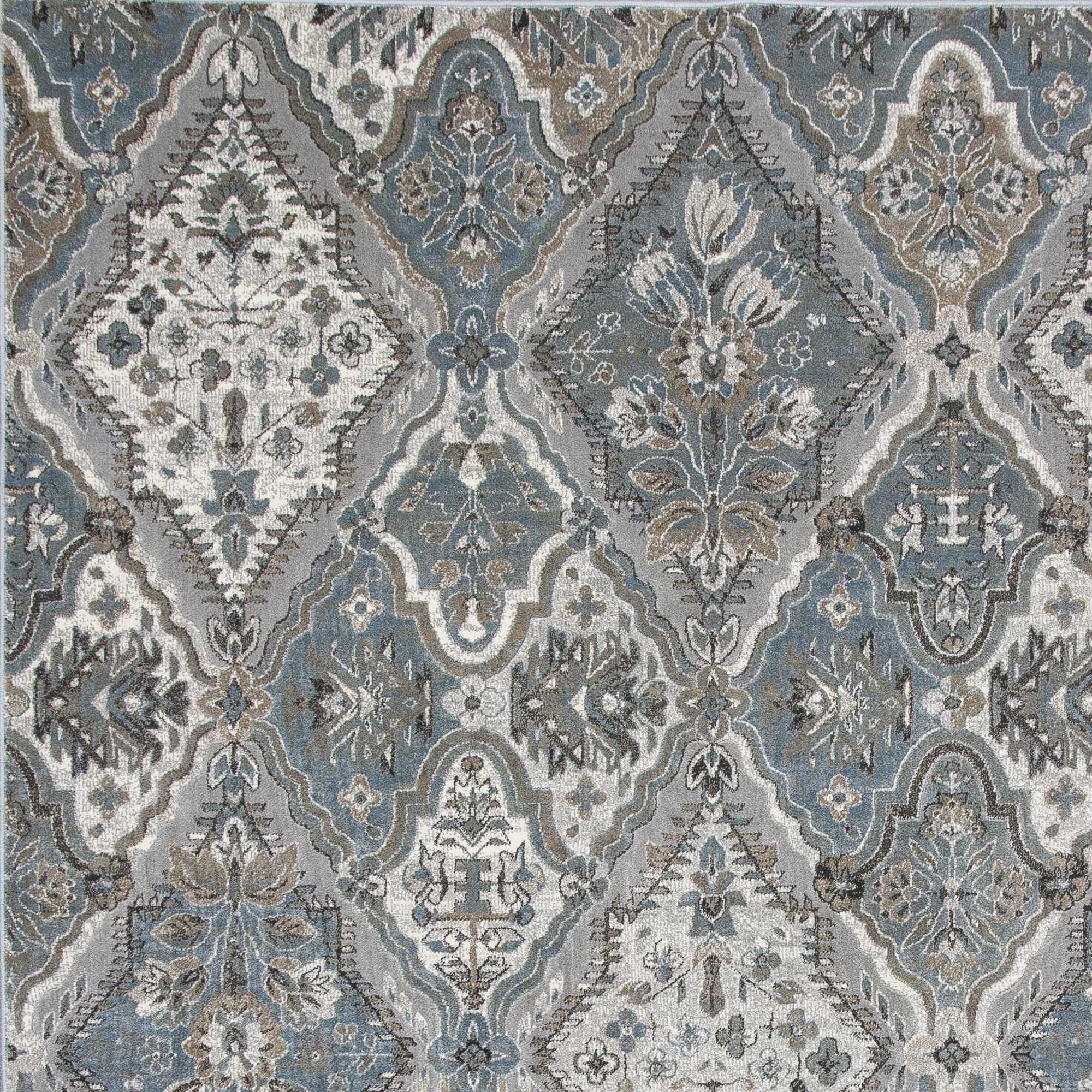 3' x 4' Viscose Silver Area Rug